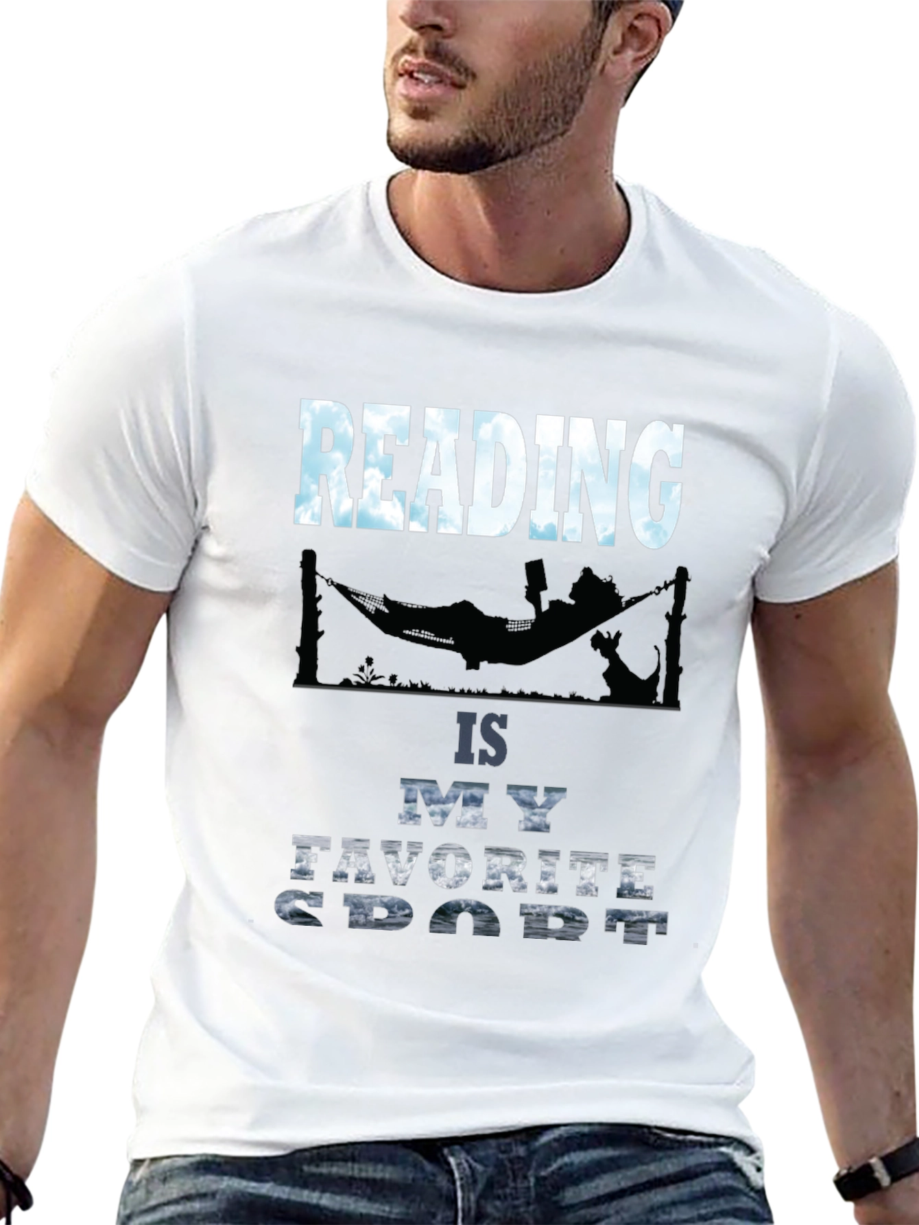 Reading Is My Favorite Sport Black T-Shirt