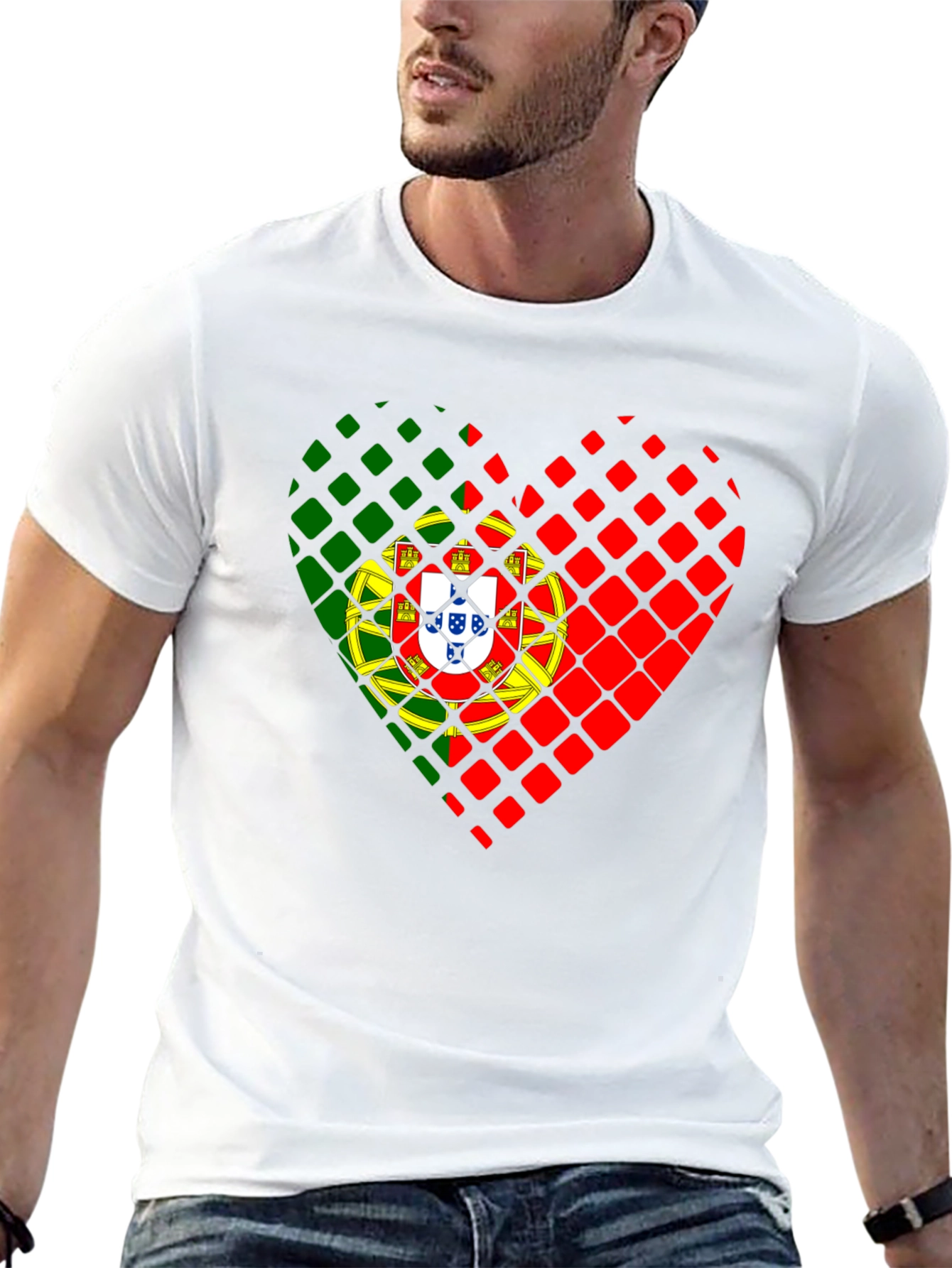 Portugal Flag Heart T-Shirt