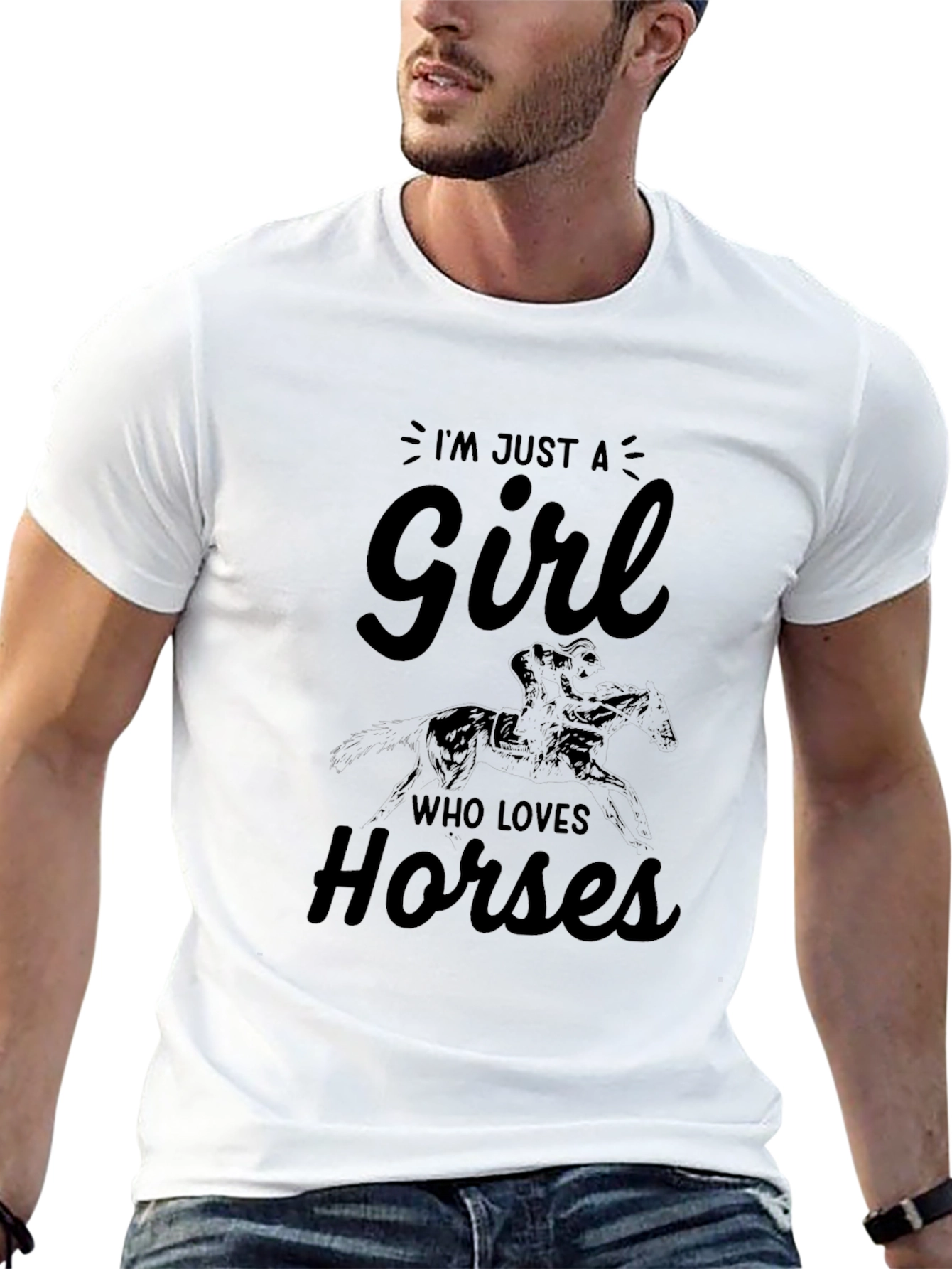 Girl Who Loves Horses T-Shirt - Equestrian Style