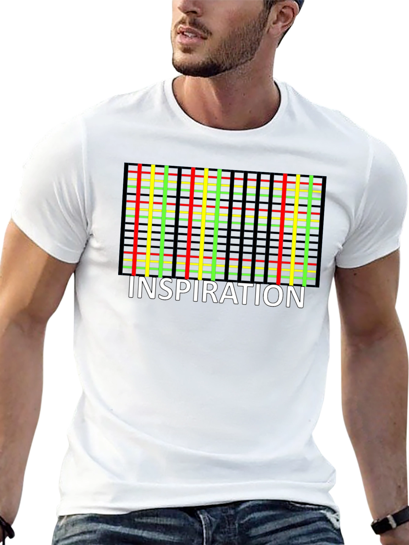 Inspiration Plaid Graphic Tee - Black