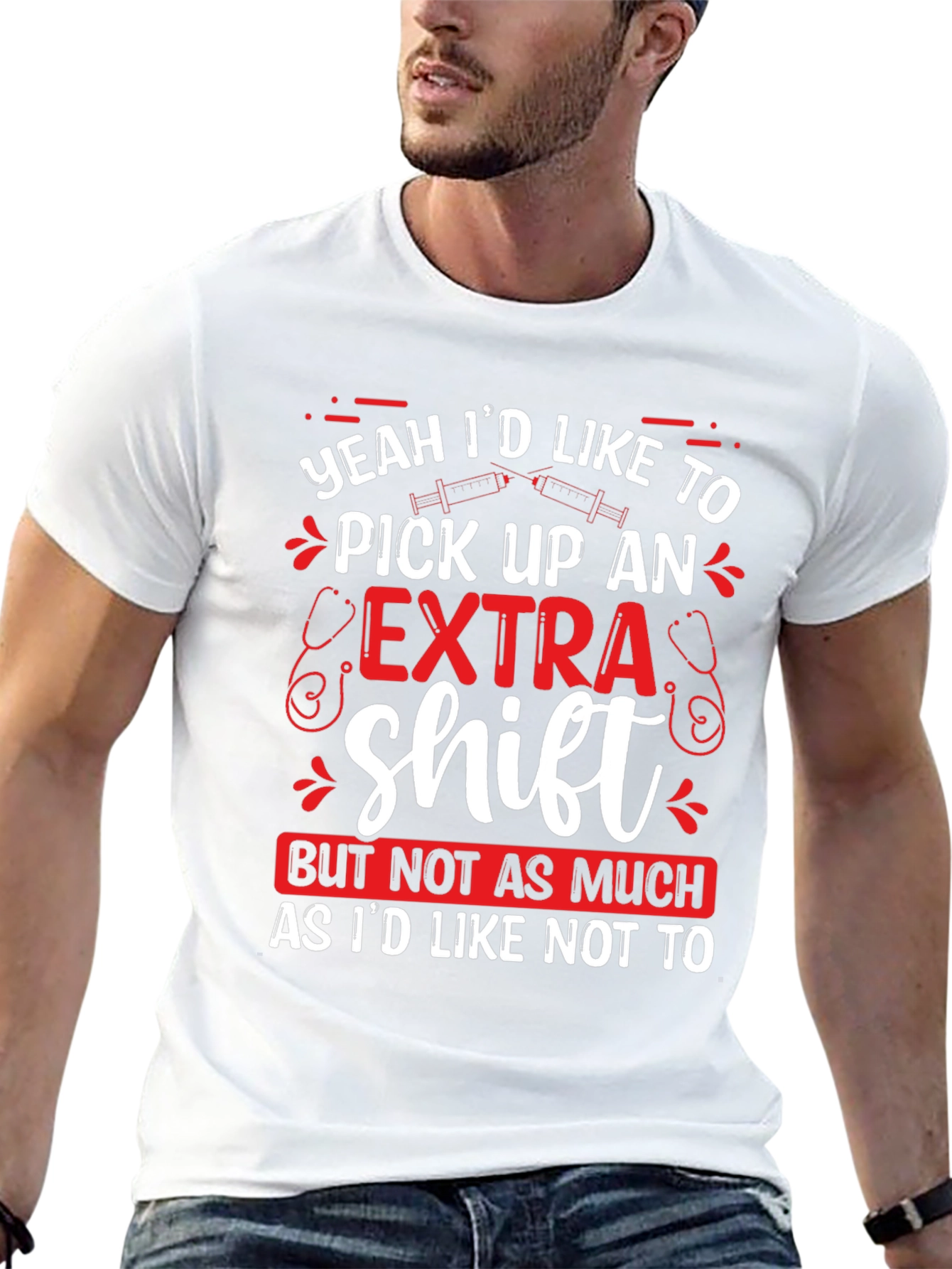 Funny Nurse Extra Shift Graphic T-Shirt