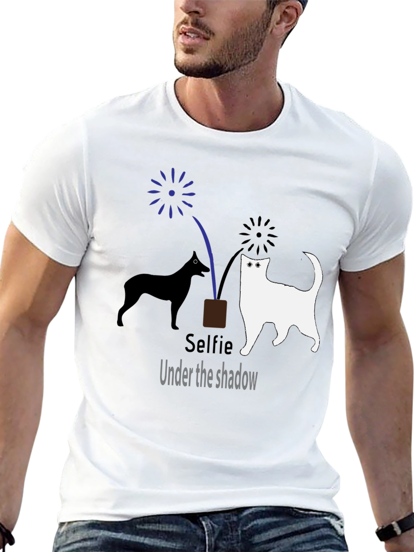 Selfie Under the Shadow Graphic T-Shirt