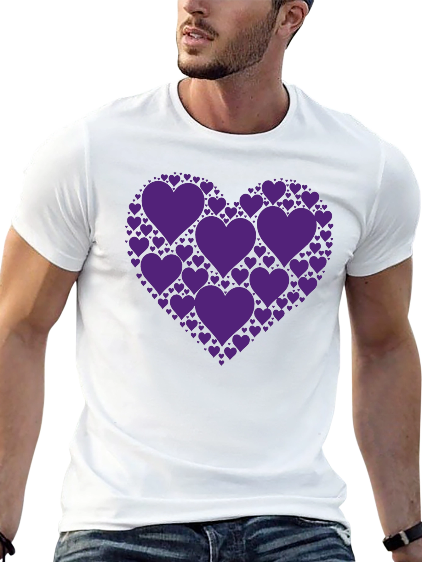 Heart of Hearts Graphic T-Shirt - Black