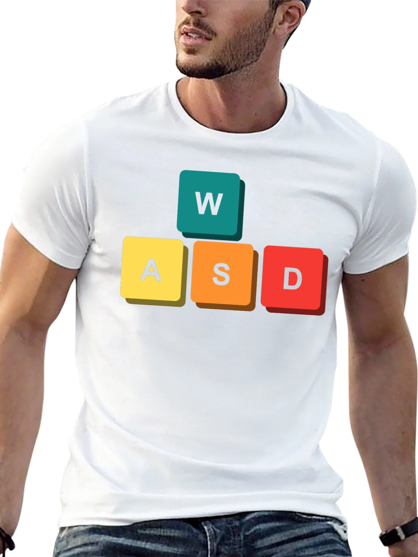 Gamer WASD Keys Black T-Shirt