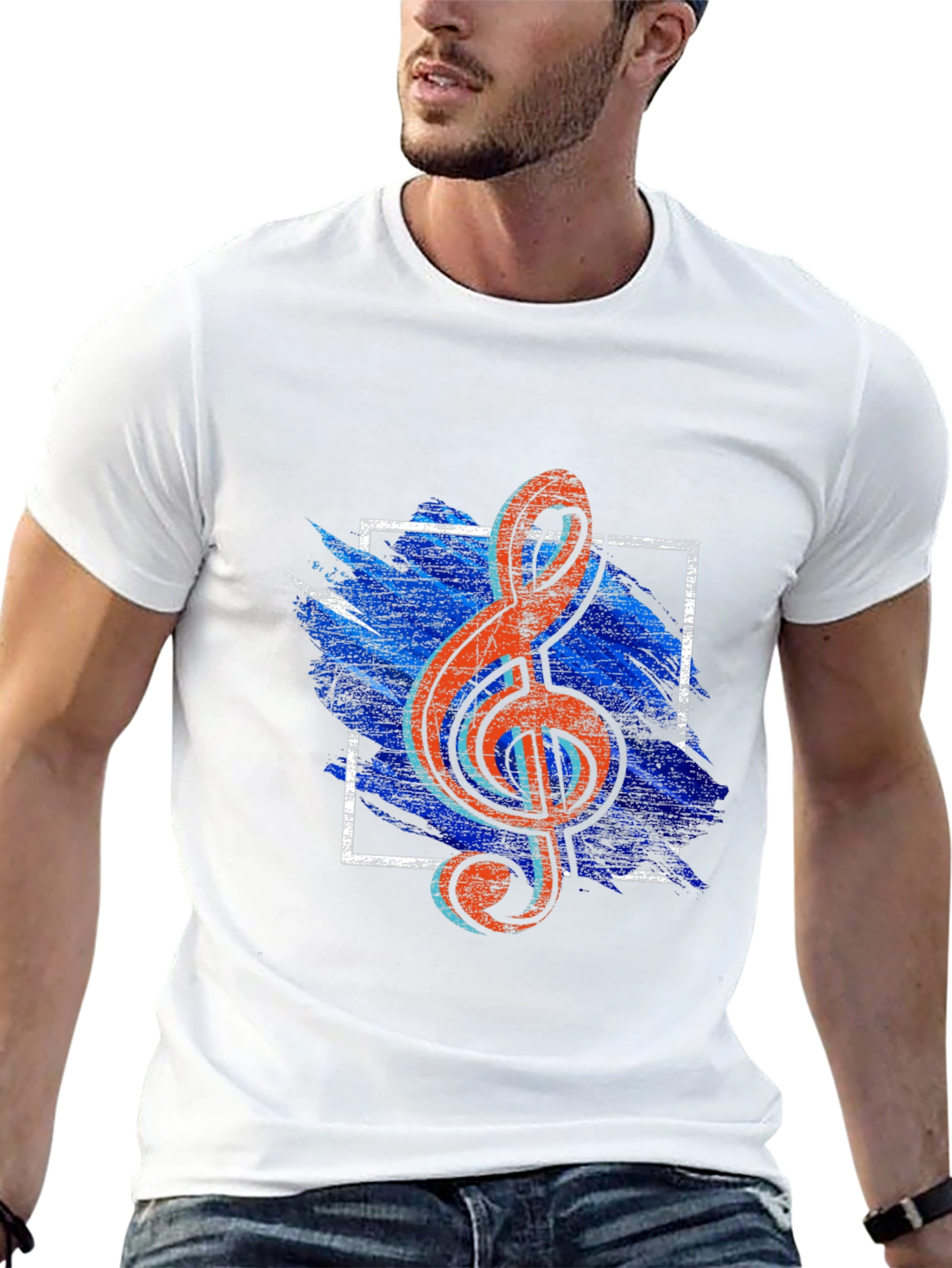 Music Note Graphic Tee - Stylish Mens T-Shirt