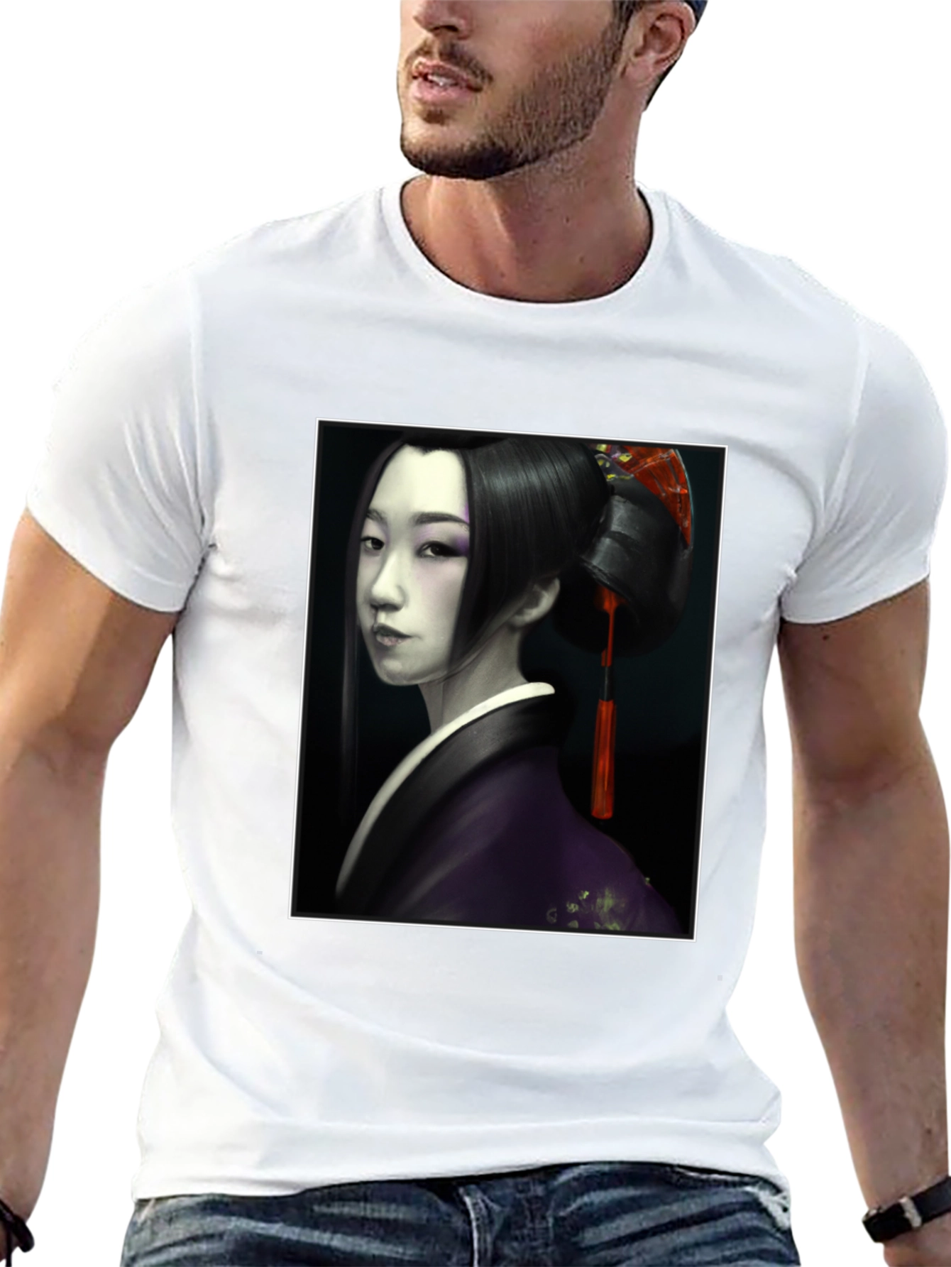 Geisha Graphic Tee - Unisex Black T-Shirt