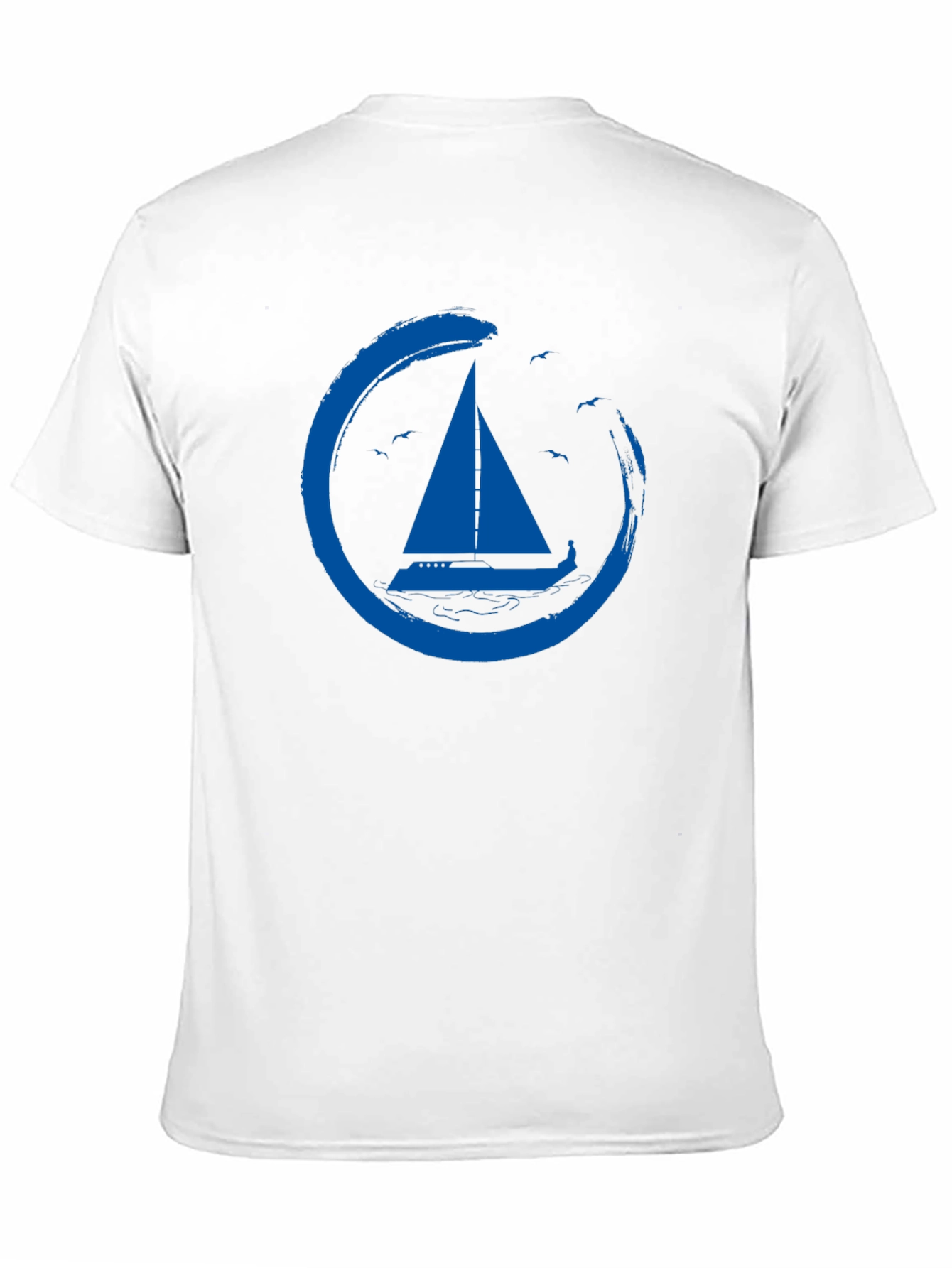 Nautical Sailboat T-Shirt - Zen Circle Design