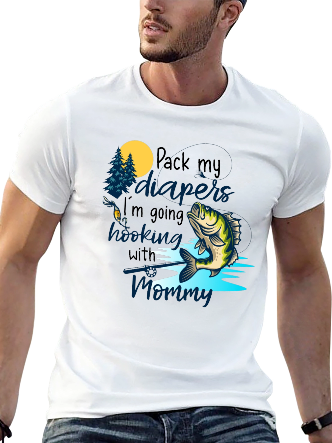 Fishing Baby T-Shirt - Hooking with Mommy