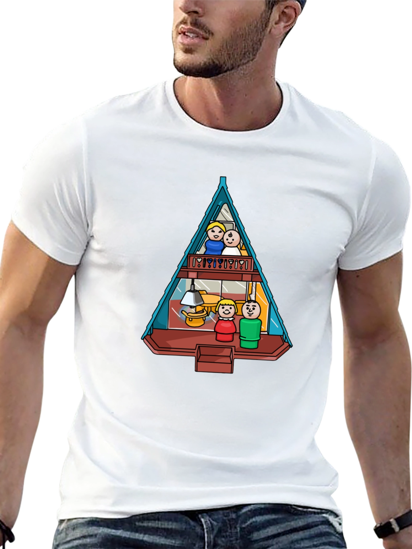 A-Frame House Family Graphic Tee