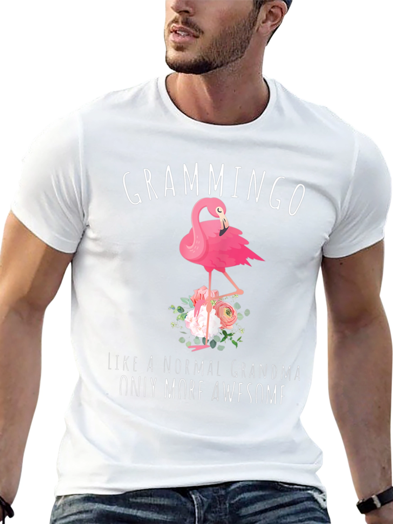 Grammingo T-Shirt - Awesome Grandma Flamingo Tee