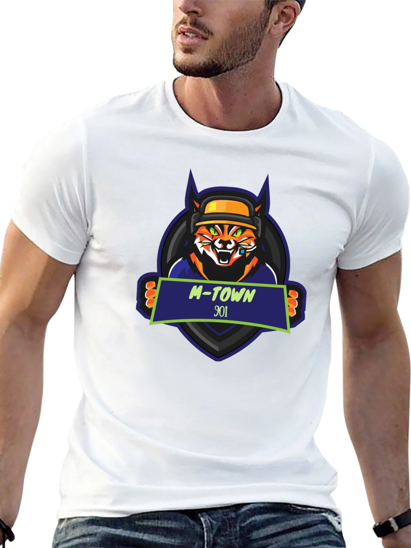 Cool M-Town 901 Tiger Graphic T-Shirt