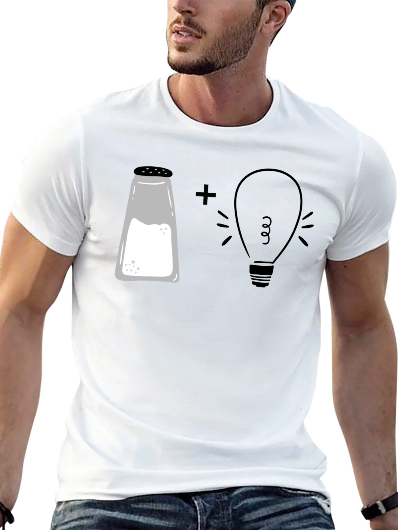 Salt Plus Light Bulb Funny T-Shirt