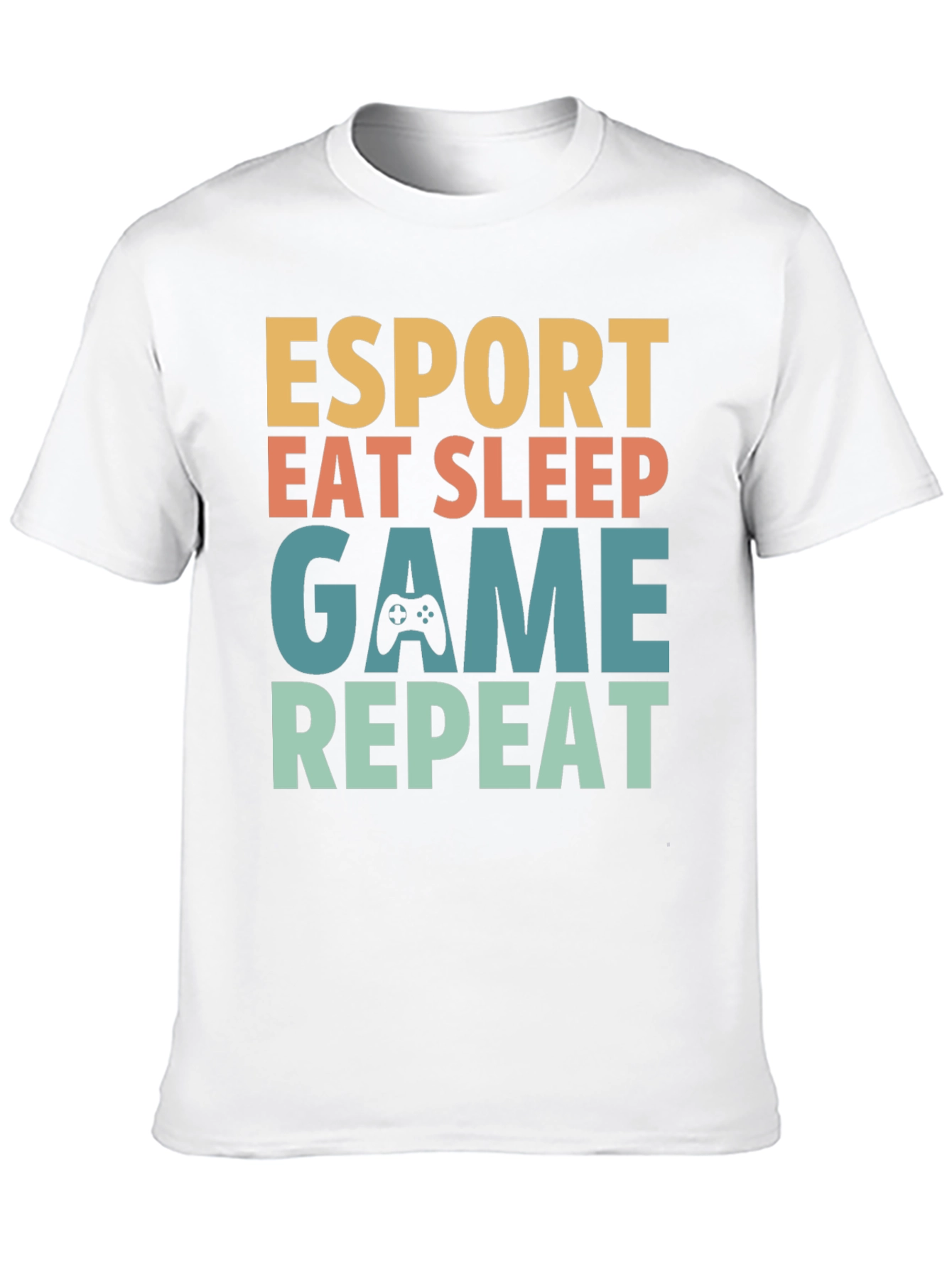 Esport Eat Sleep Game Repeat Graphic Tee