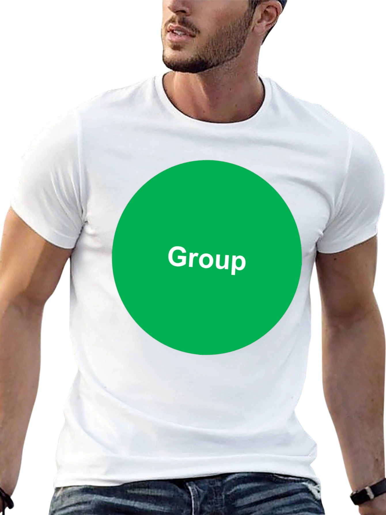 Group Green Circle Black T-Shirt