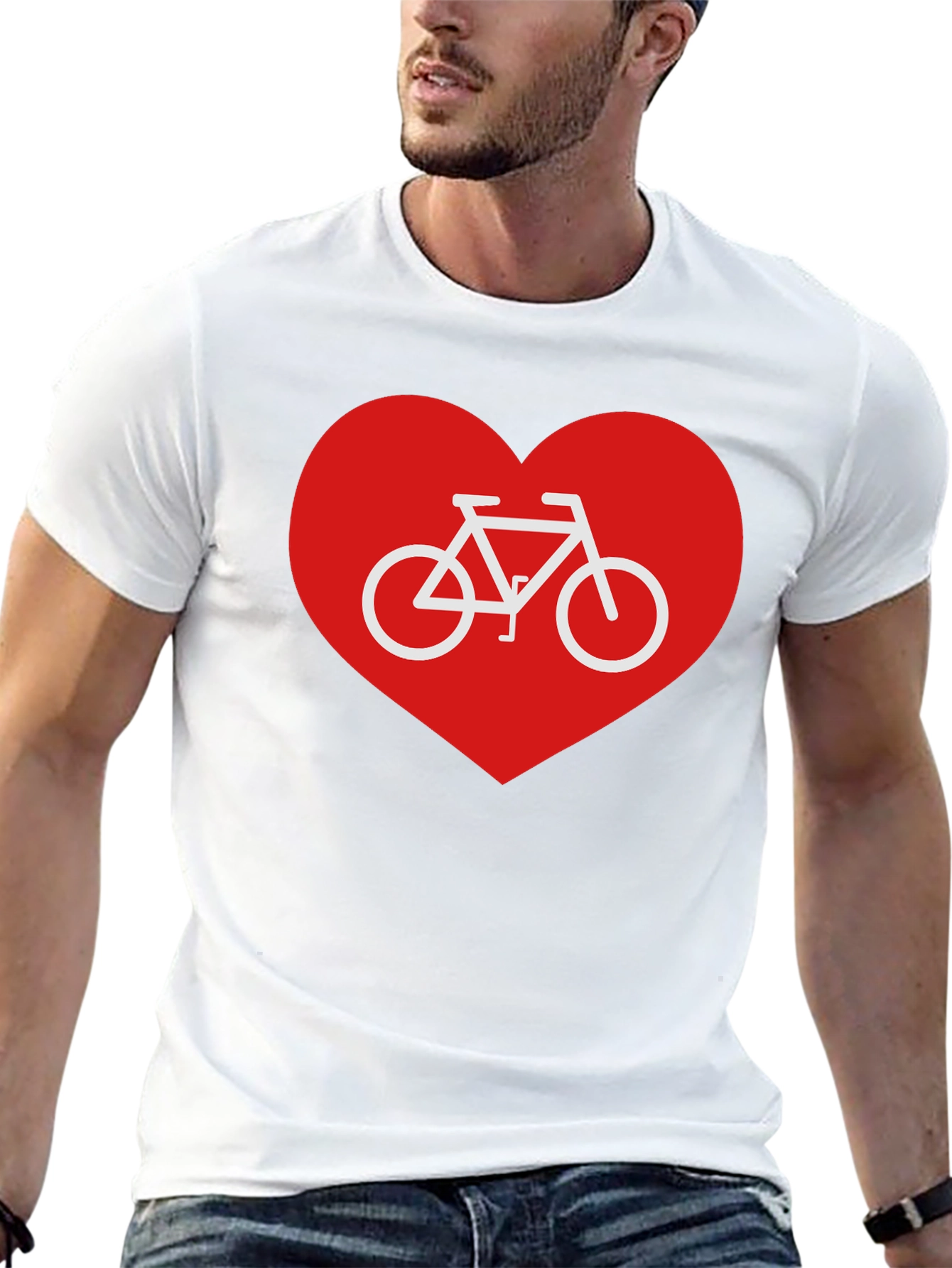 I Love Cycling T-Shirt - Bike Heart Graphic Tee