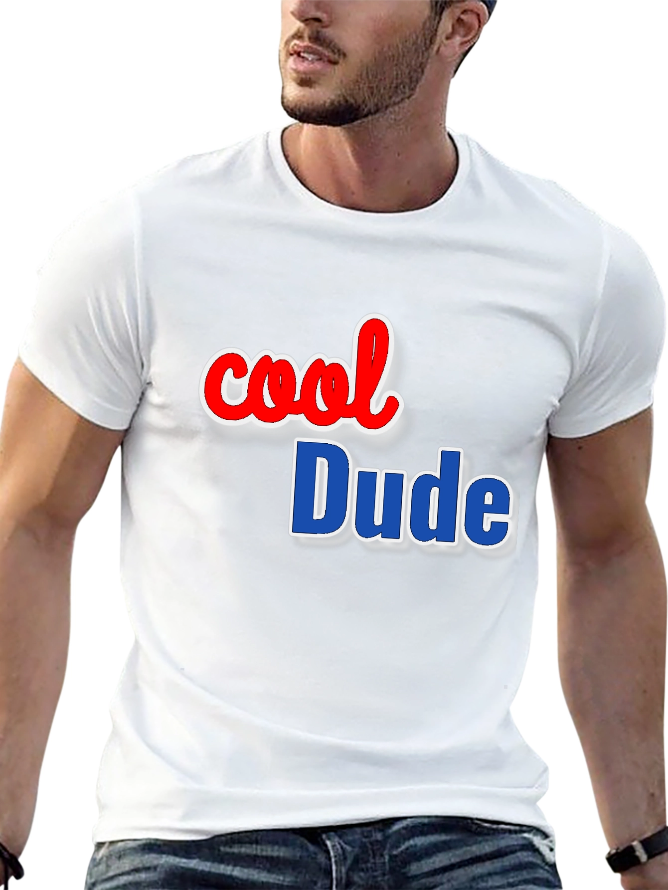 Cool Dude Graphic Tee - Black Cotton Blend