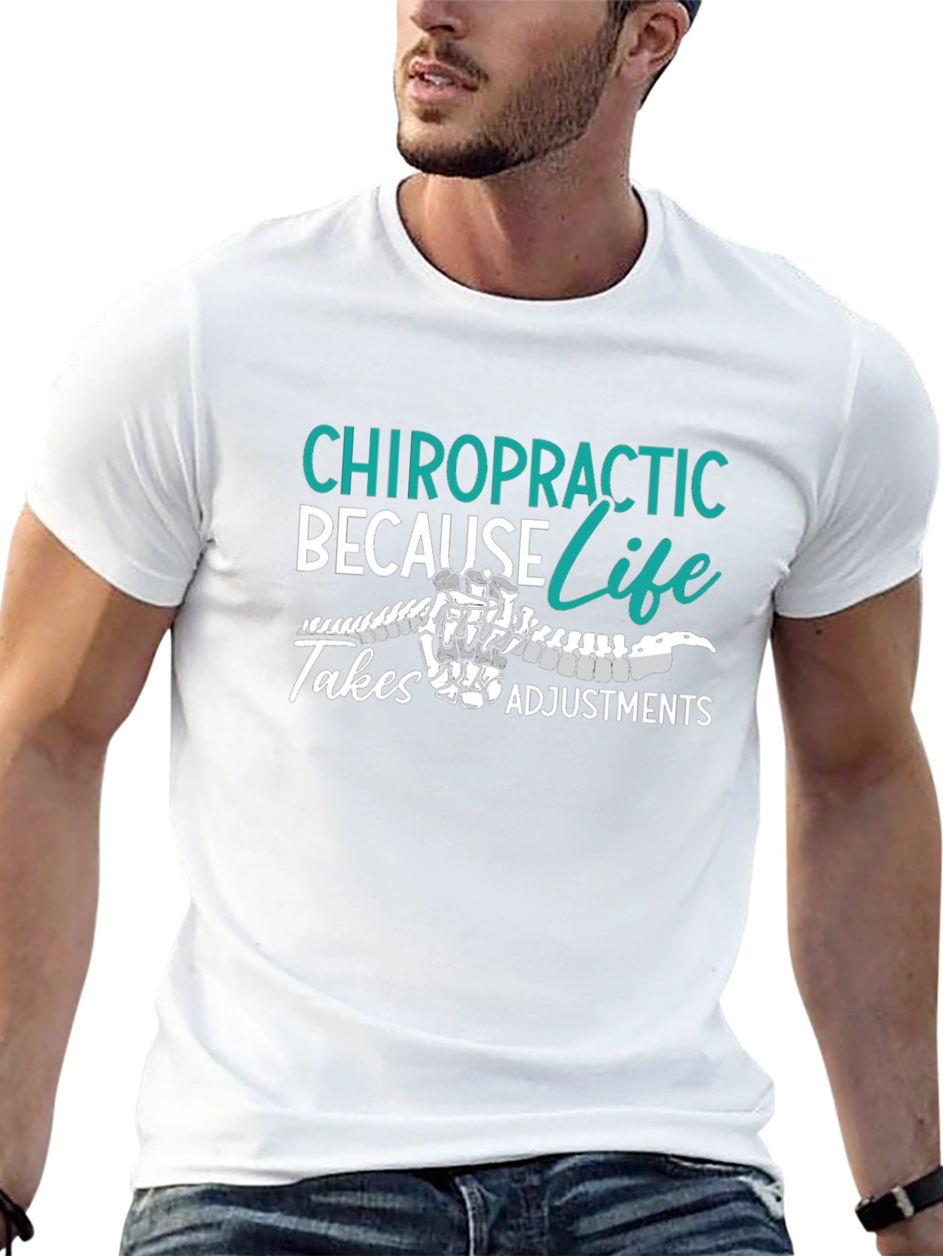 Chiropractic Adjustment T-Shirt: Spine Life Design