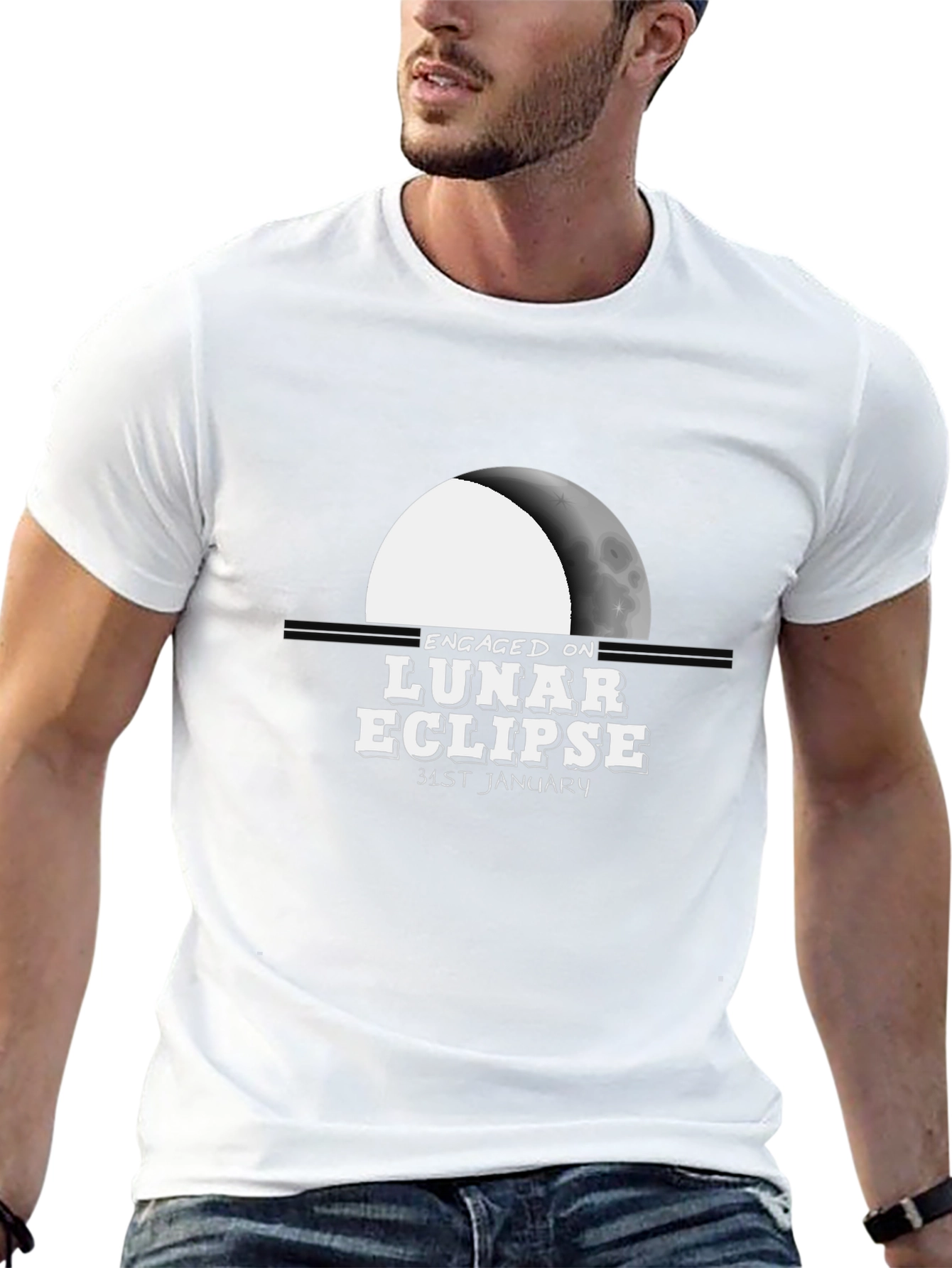 Engaged on Lunar Eclipse Graphic T-Shirt