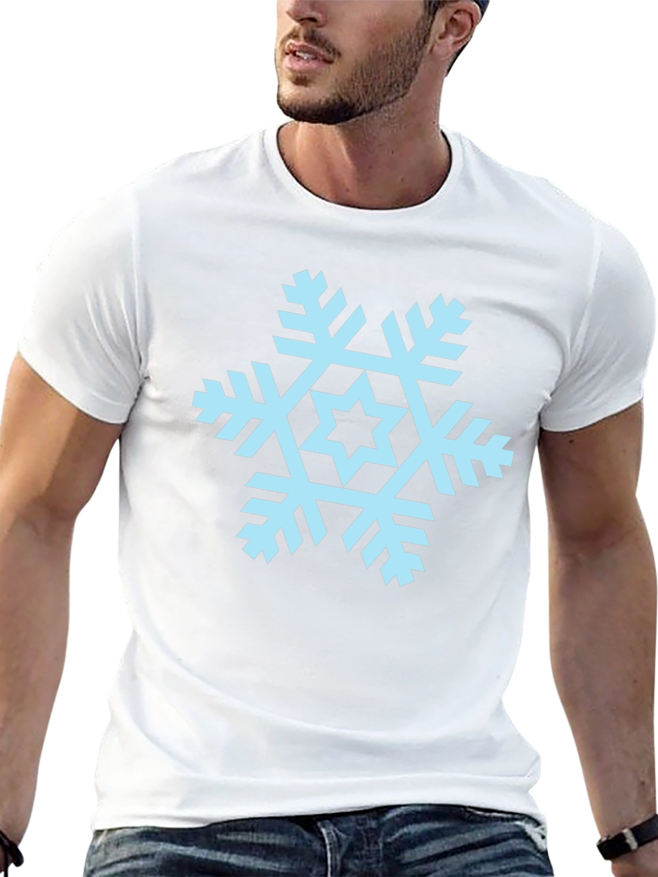 Snowflake Graphic Tee - Black Unisex T-Shirt
