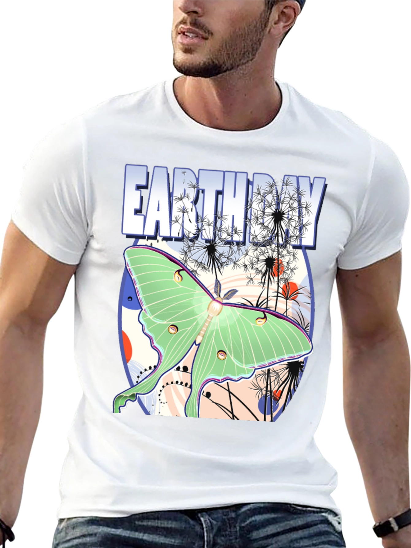 Earth Day Luna Moth Graphic Tee