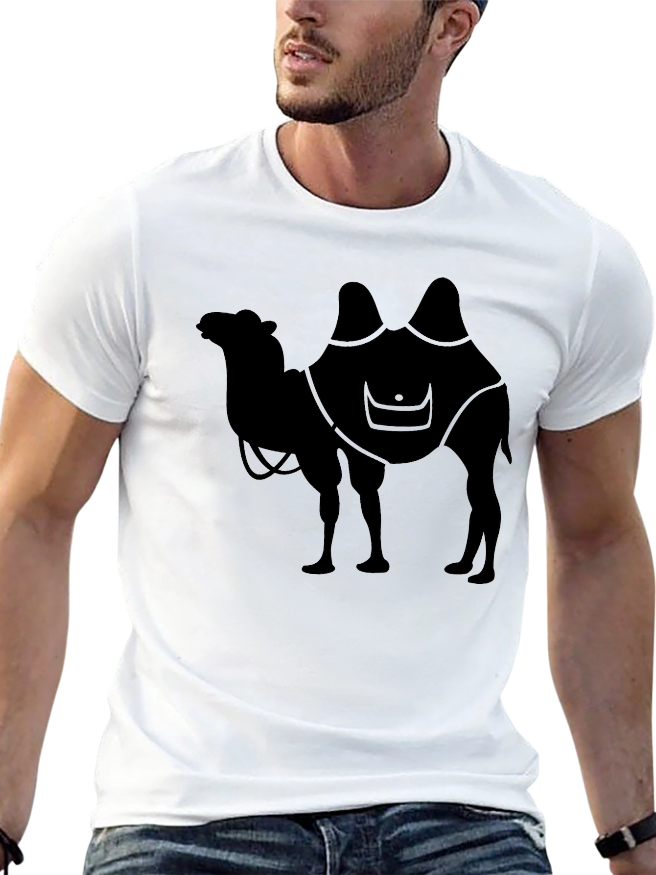 Camel Silhouette T-Shirt - Black