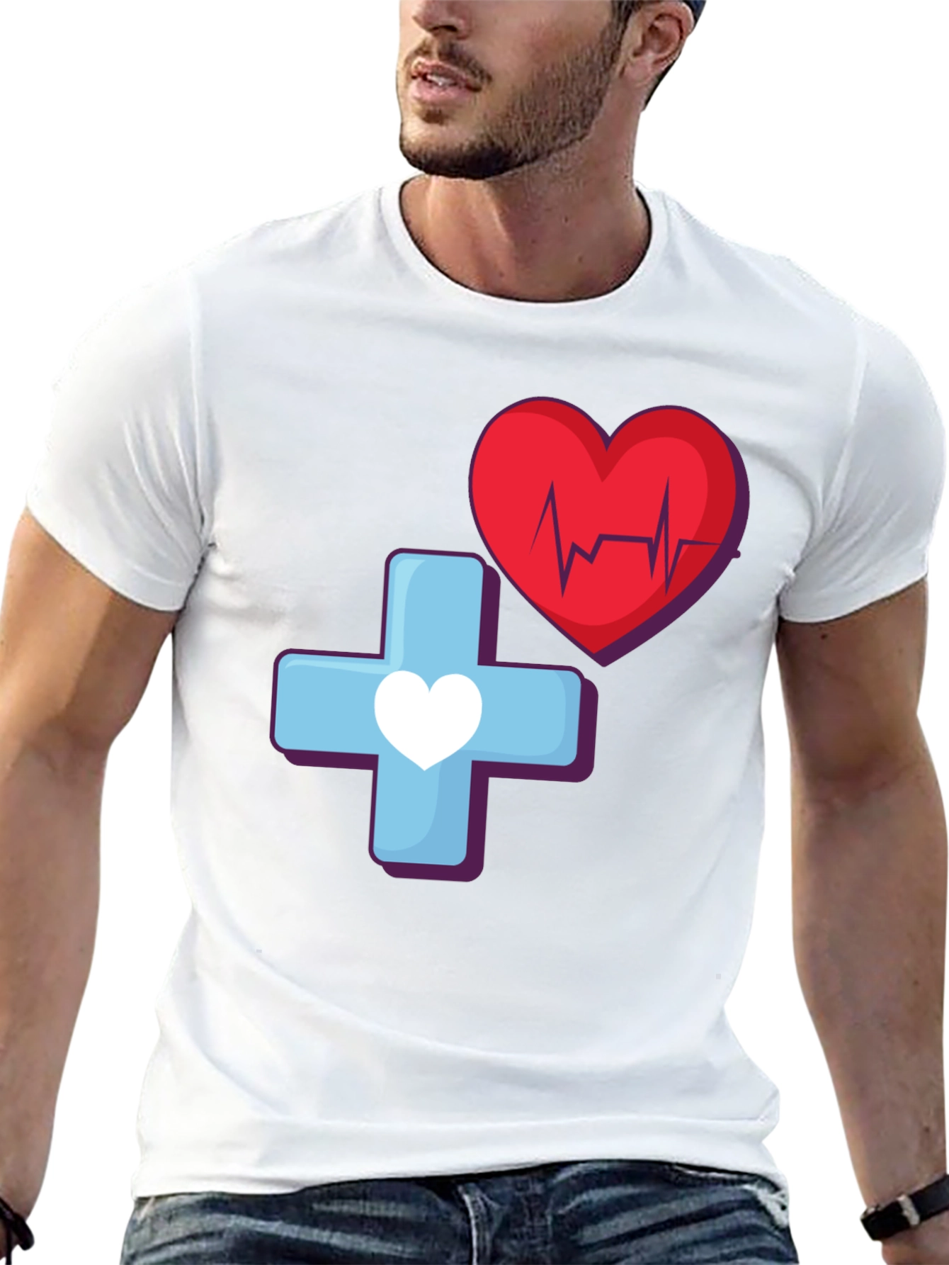 Medical Heartbeat Graphic T-Shirt