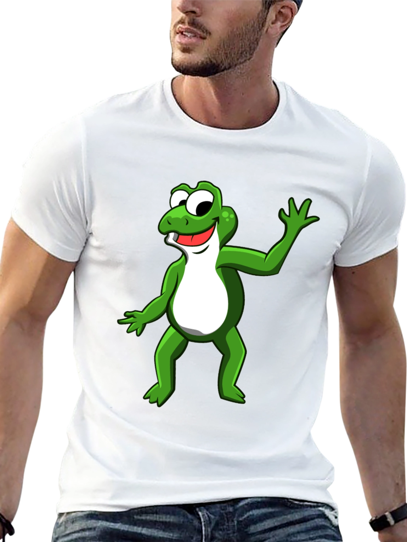 Frog Graphic T-Shirt - Funny Cartoon Style