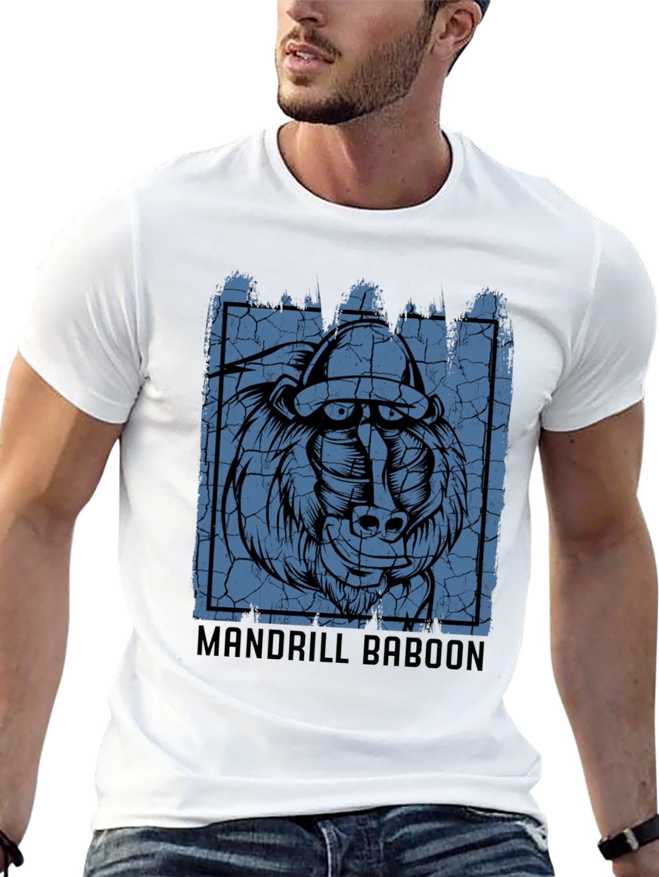 Mandrill Baboon Graphic Print Tee
