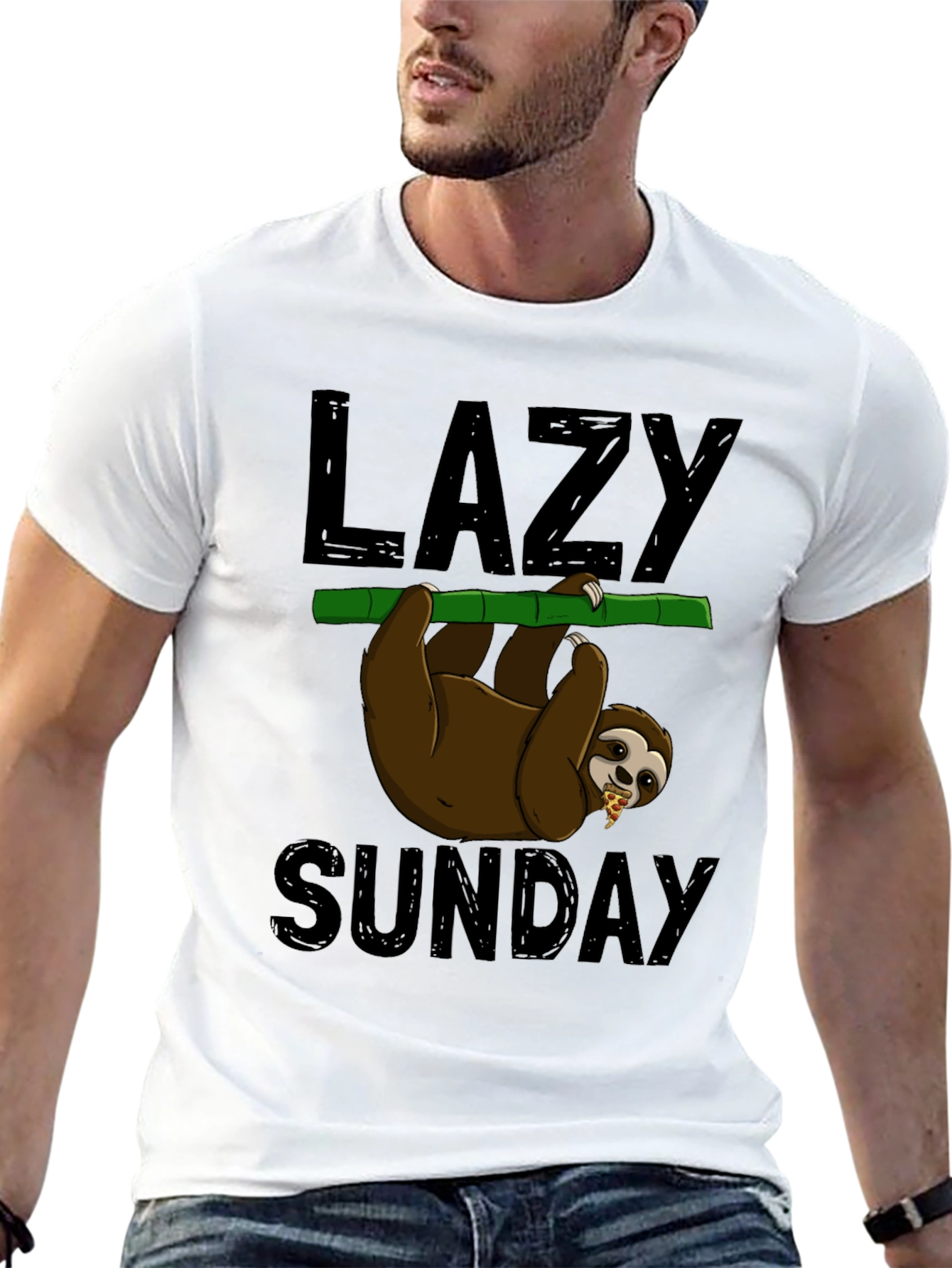 Lazy Sunday Sloth T-Shirt Funny Animal Tee
