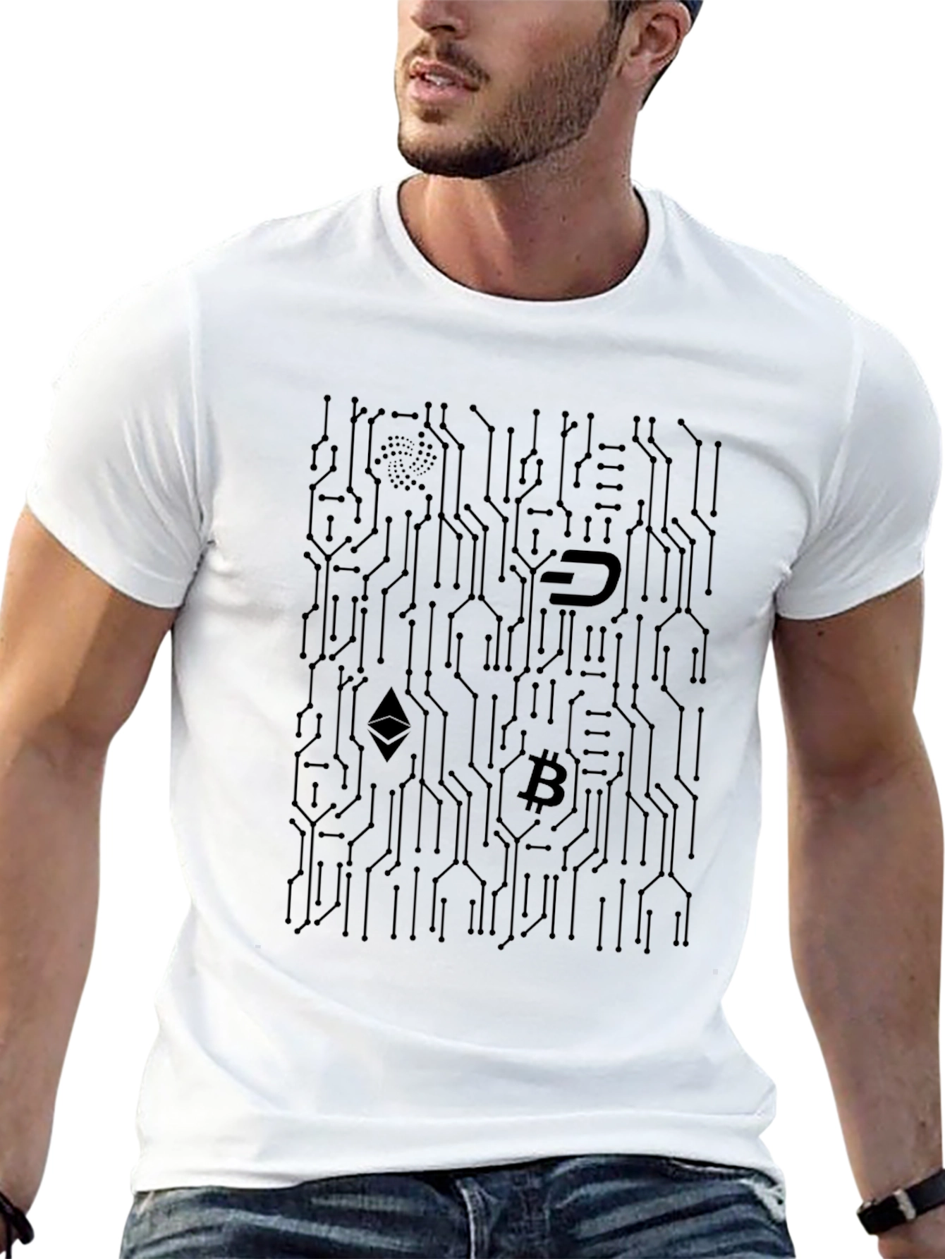 Crypto Circuit Board T-Shirt - Black