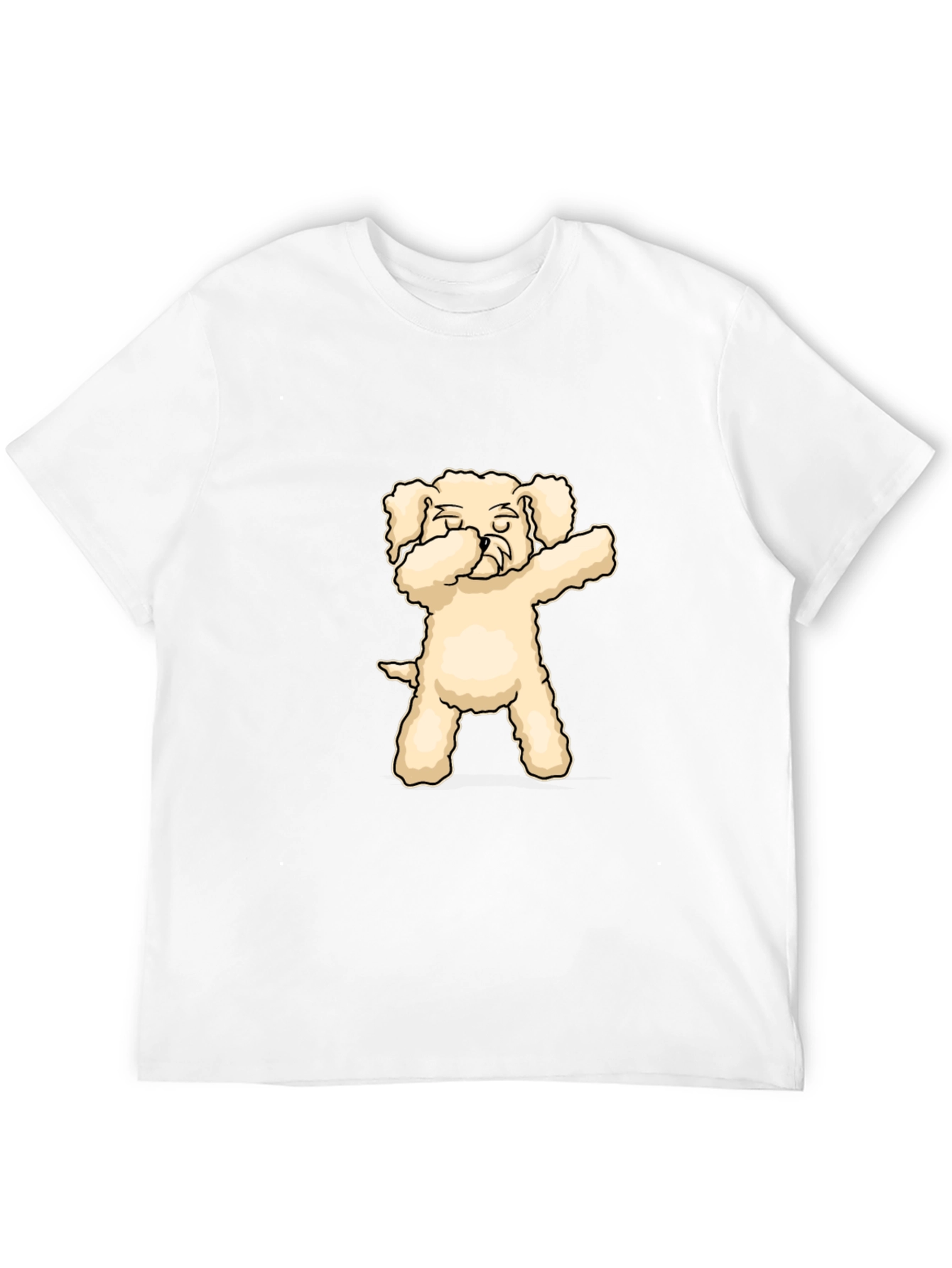 Dabbing Dog Graphic T-Shirt - Black