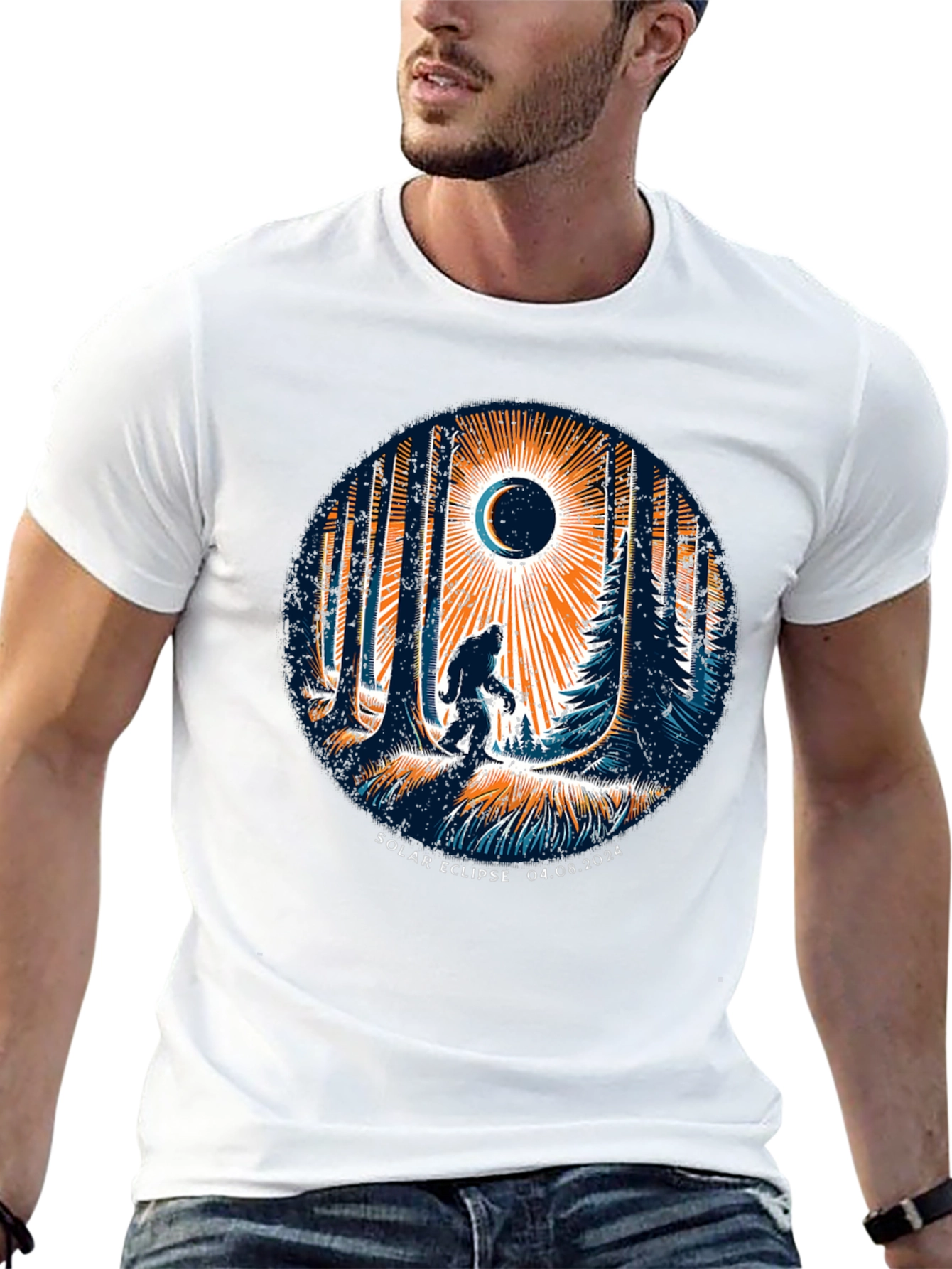 Solar Eclipse Bigfoot T-Shirt - April 8 2024
