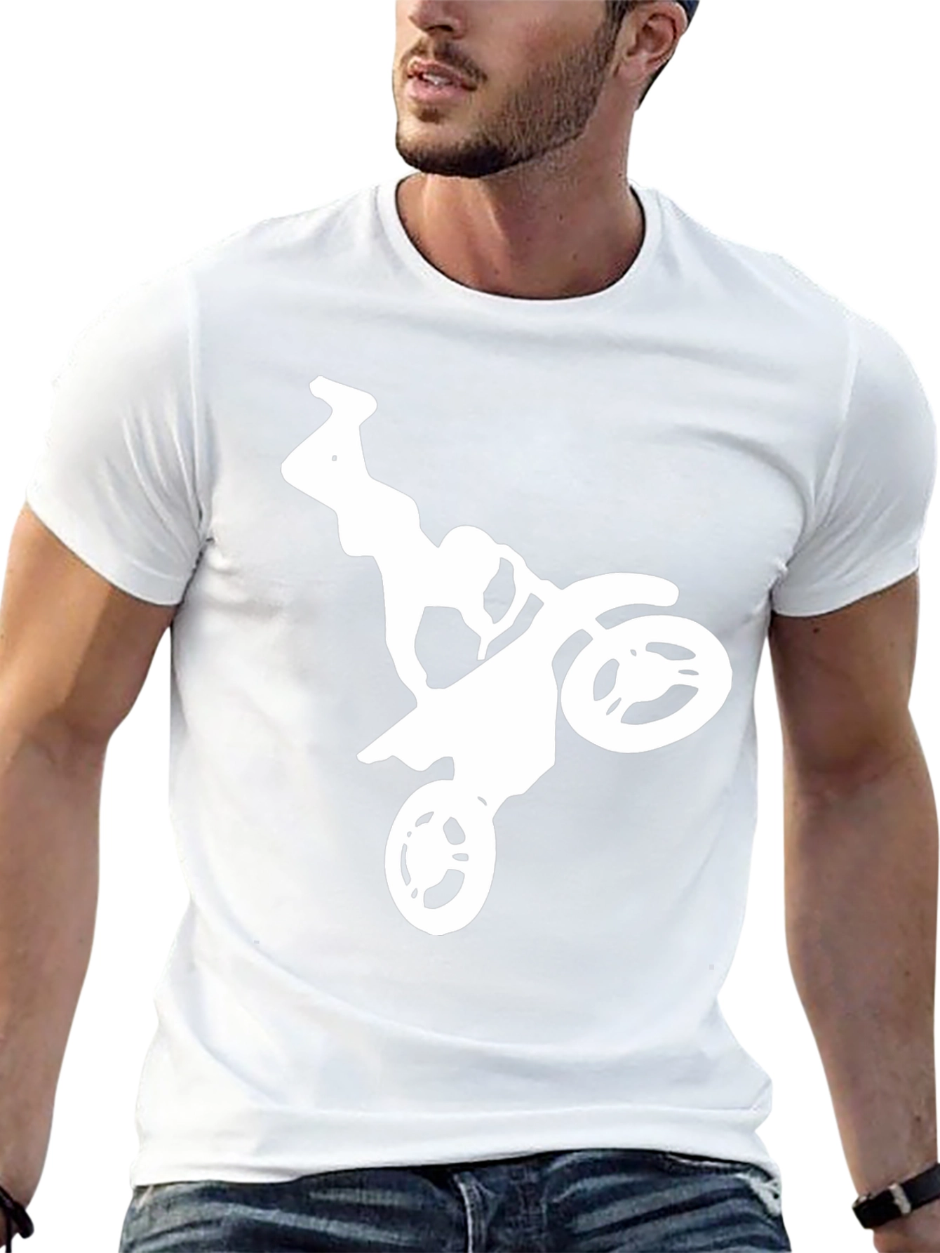 Motocross Rider Graphic Tee - Black