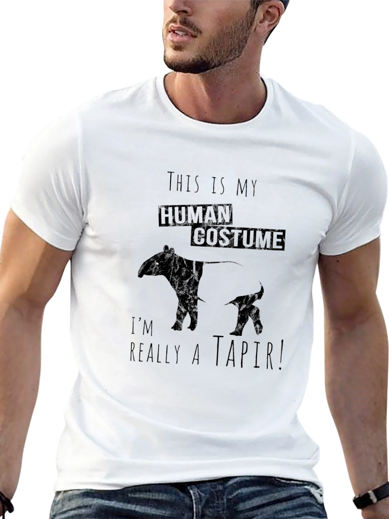 Human Costume Tapir T-Shirt - Funny Animal Tee