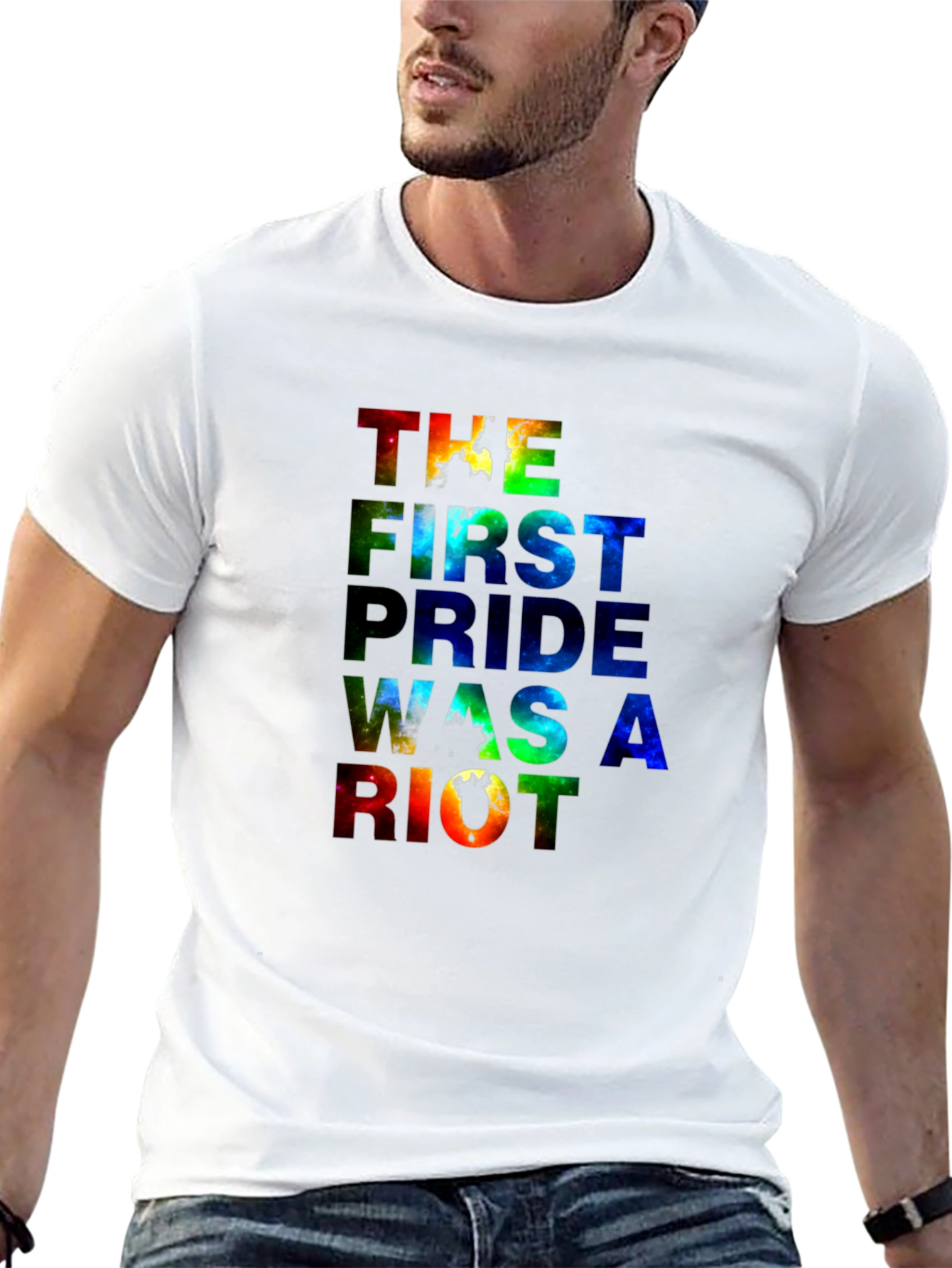 Pride Riot Graphic Tee - Black Cotton Blend