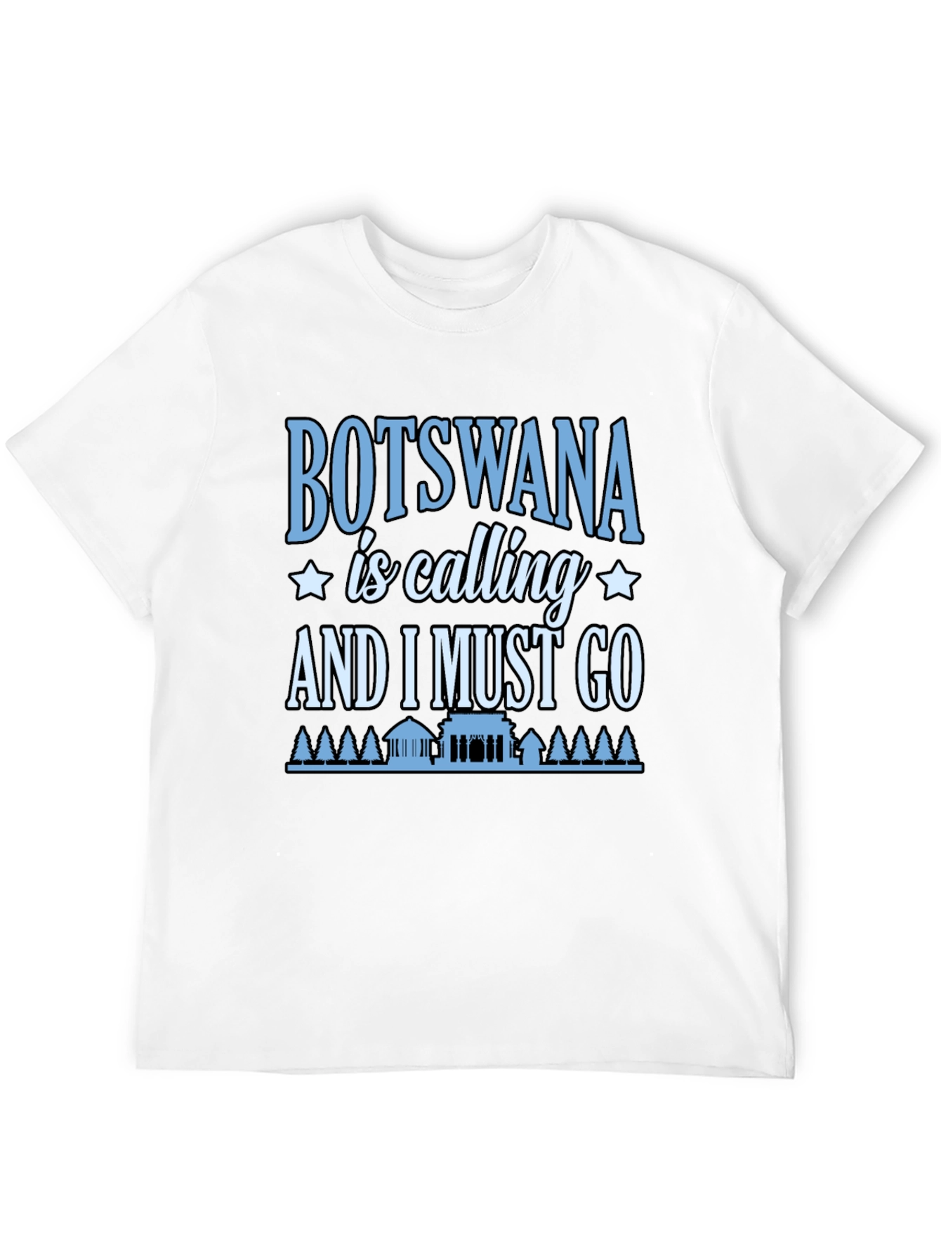 Botswana Calling Graphic T-Shirt - Black