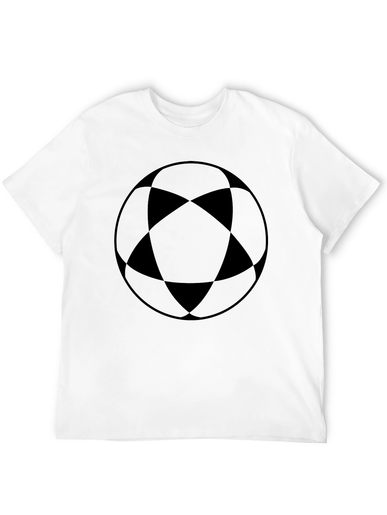 Geometric Orb Graphic Tee - Black