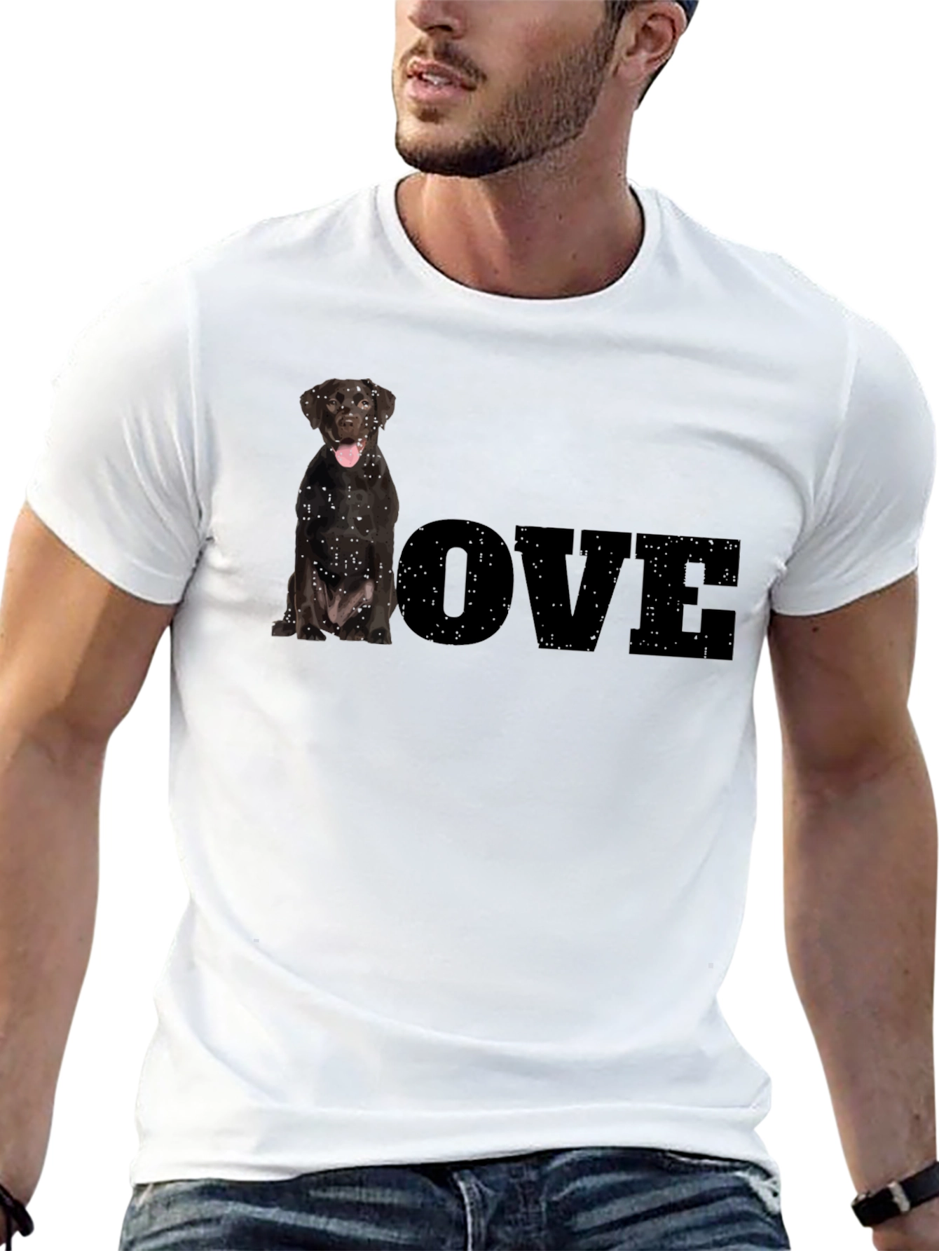 Dog Lover T-Shirt - Black Labrador LOVE