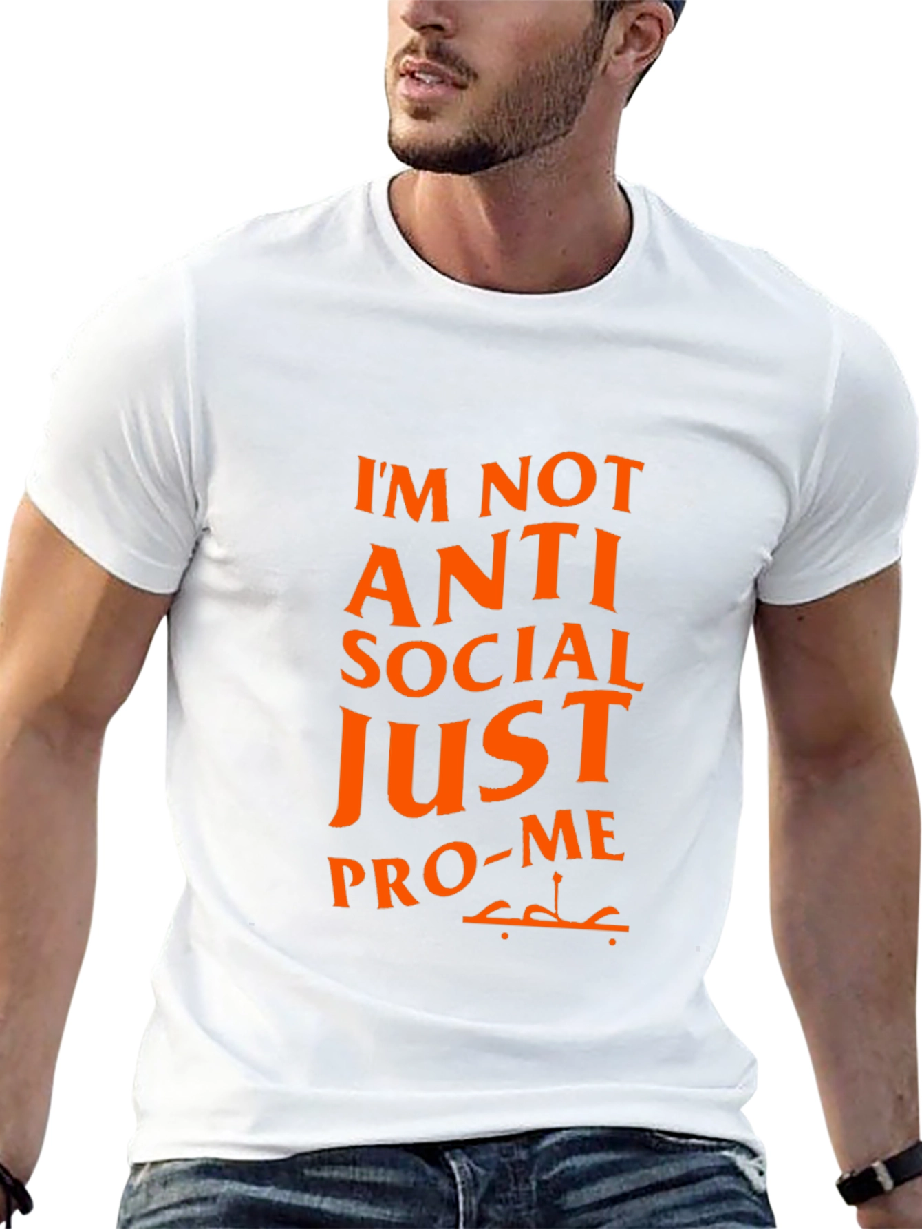 Pro-Me Graphic Tee - Anti Social Funny T-Shirt