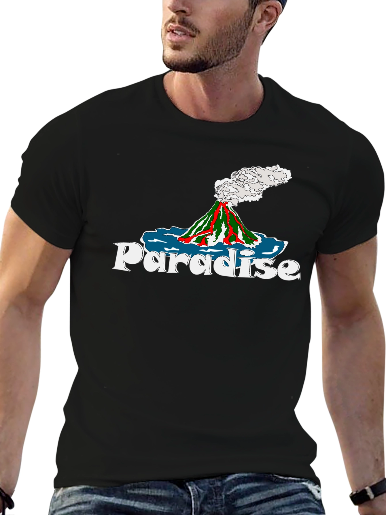 Paradise Volcano Graphic Tee - Island Style