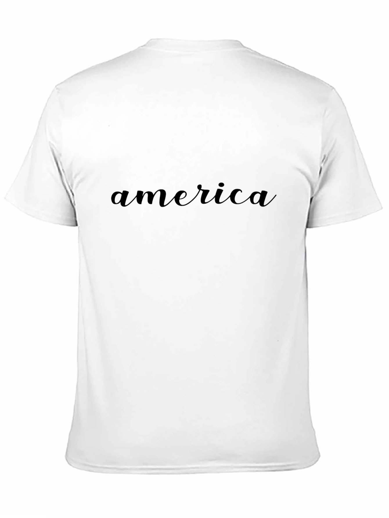 America T-Shirt - Solid Black Casual Tee