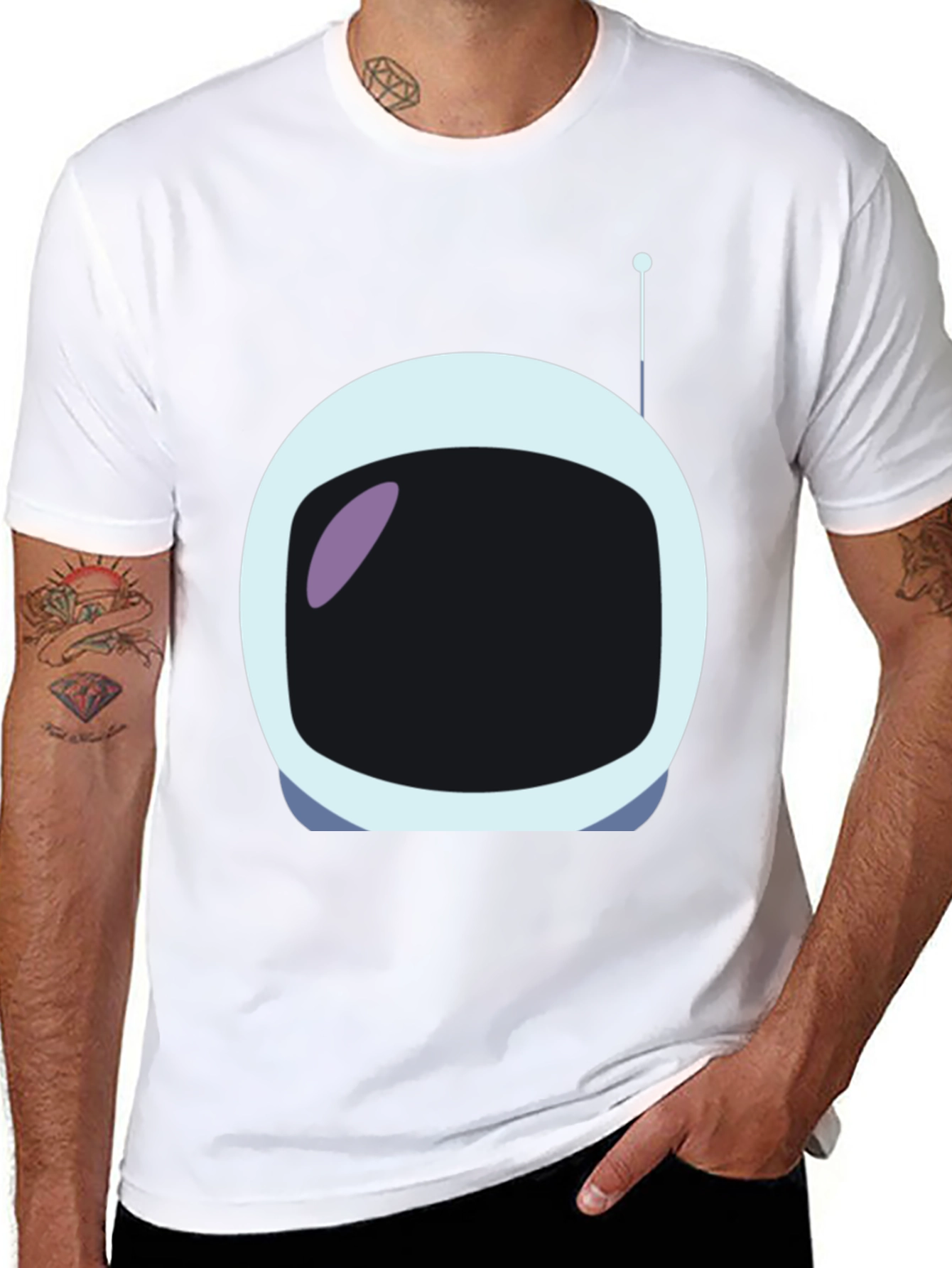 Astronaut Helmet Graphic Tee - Unique Spaceman Design
