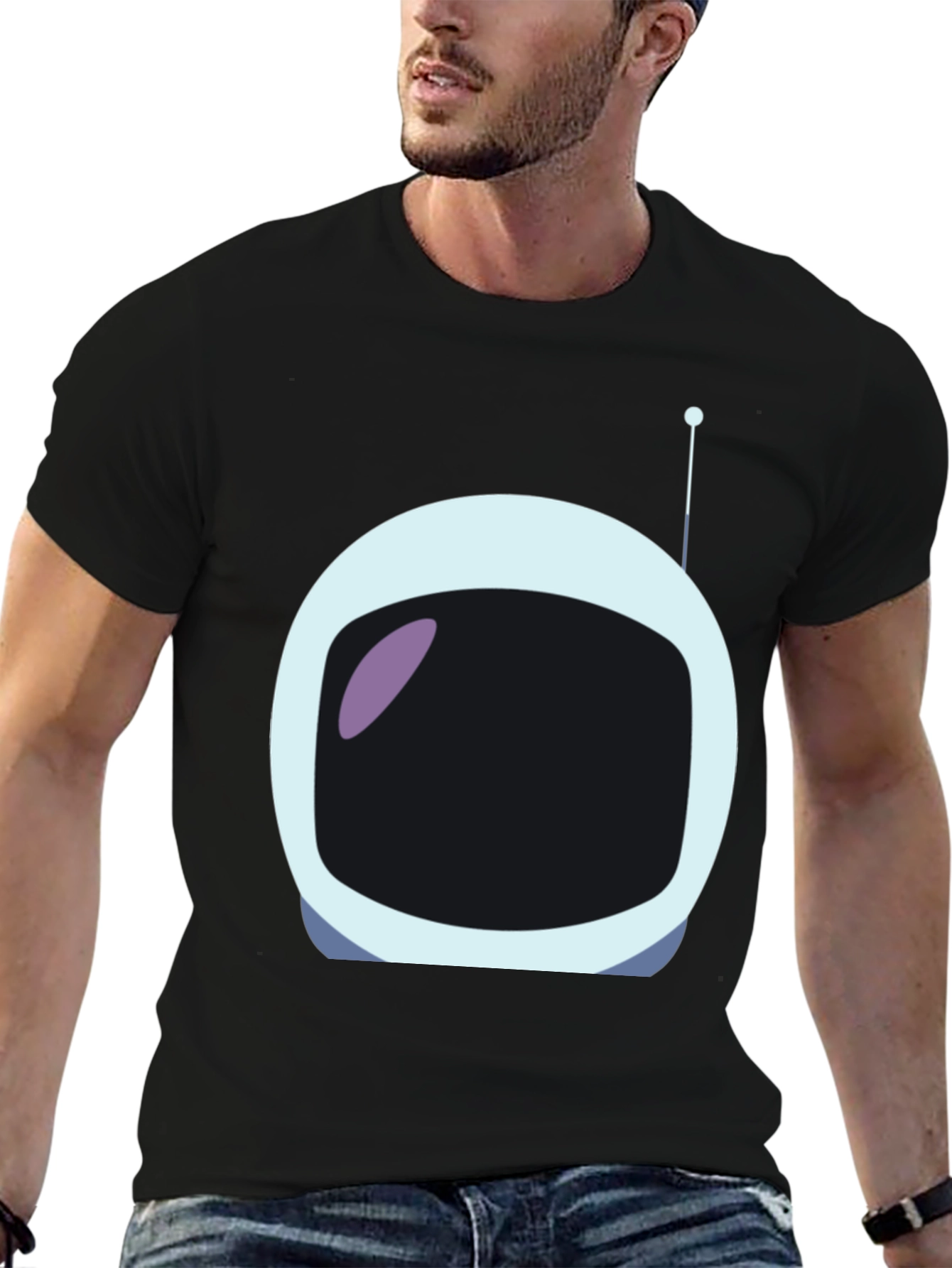 Astronaut Helmet Graphic Tee - Unique Spaceman Design