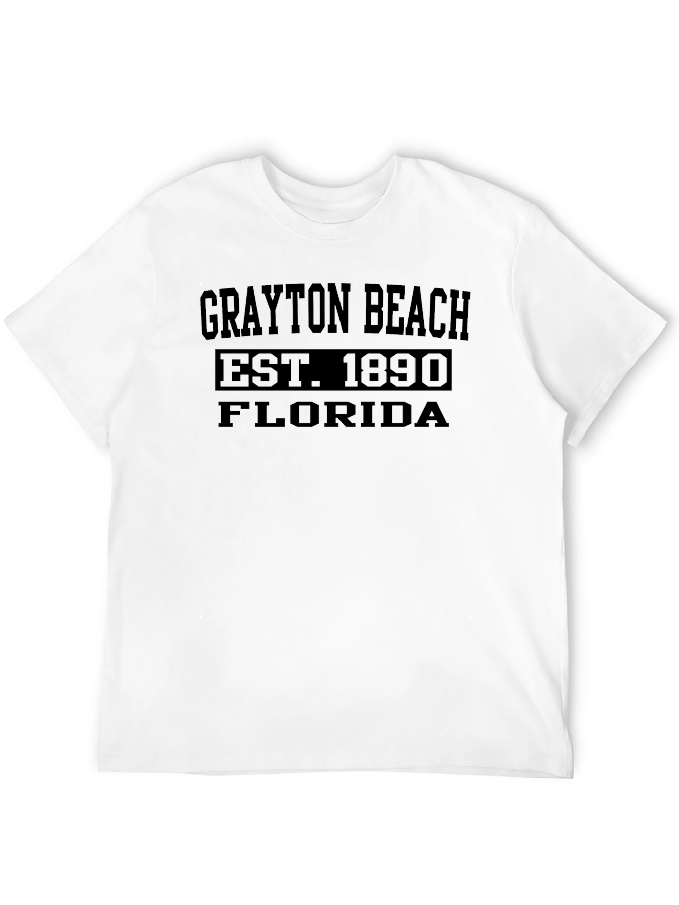 Grayton Beach Florida Est 1890 Black T-Shirt