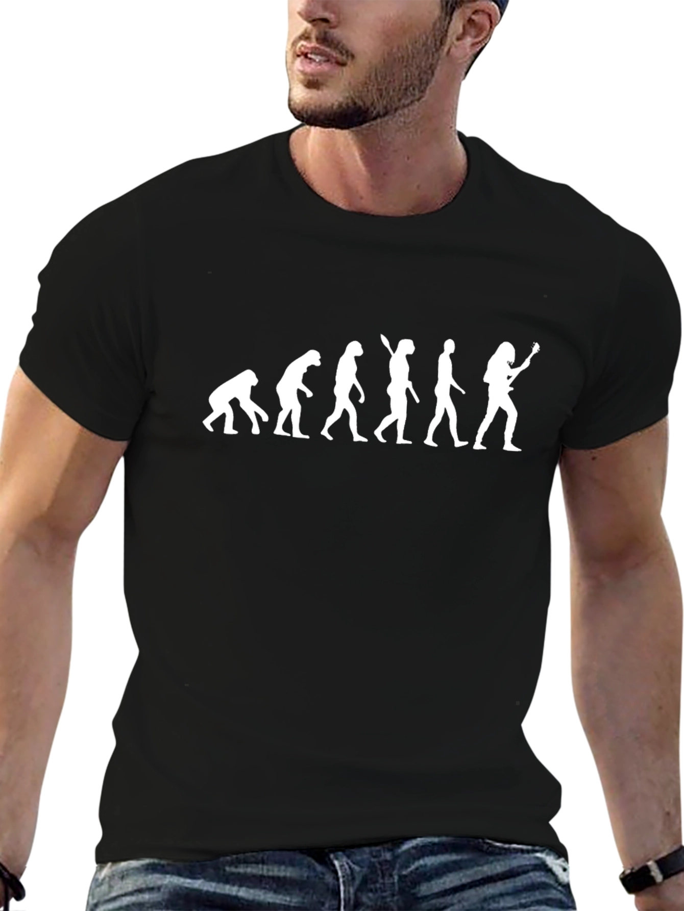 Evolution of Rock T-Shirt - Black Cotton Tee