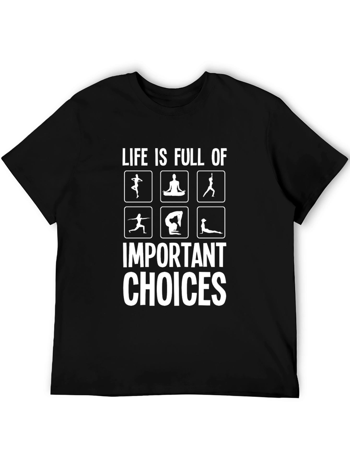 Yoga Life Choices Black Graphic T-Shirt