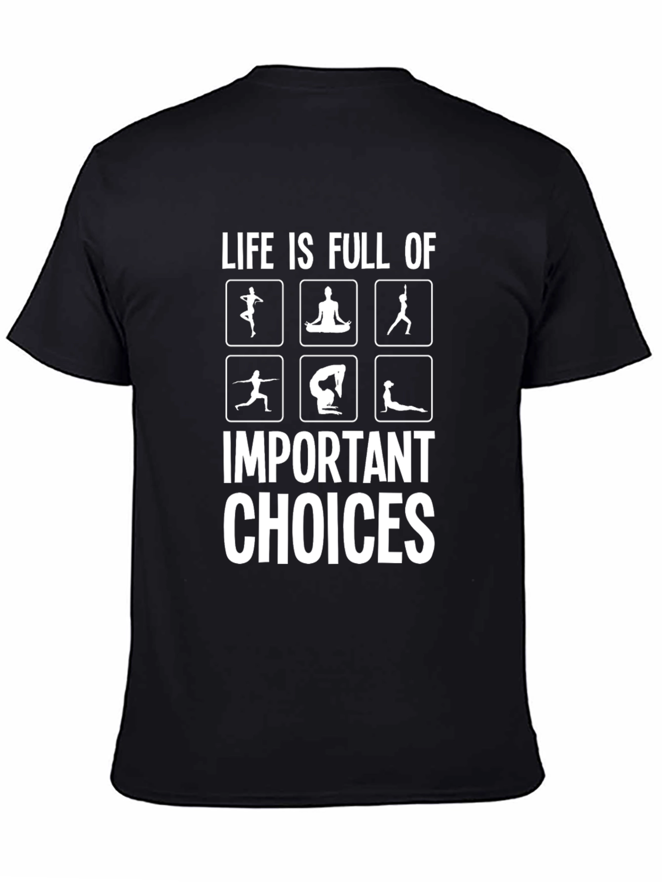 Yoga Life Choices Black Graphic T-Shirt