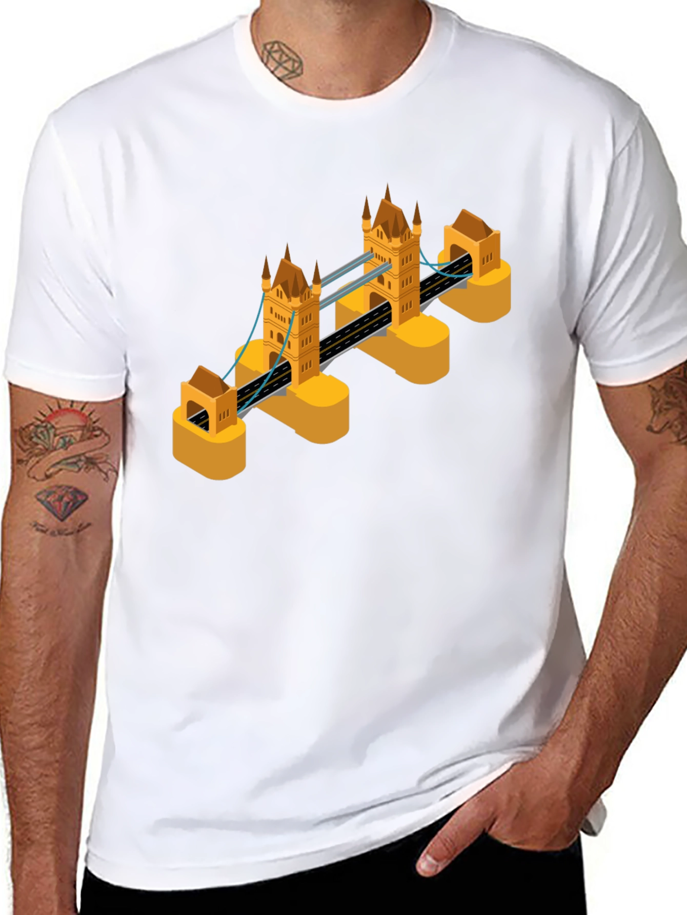 Tower Bridge Graphic Tee - Modern London Souvenir Shirt