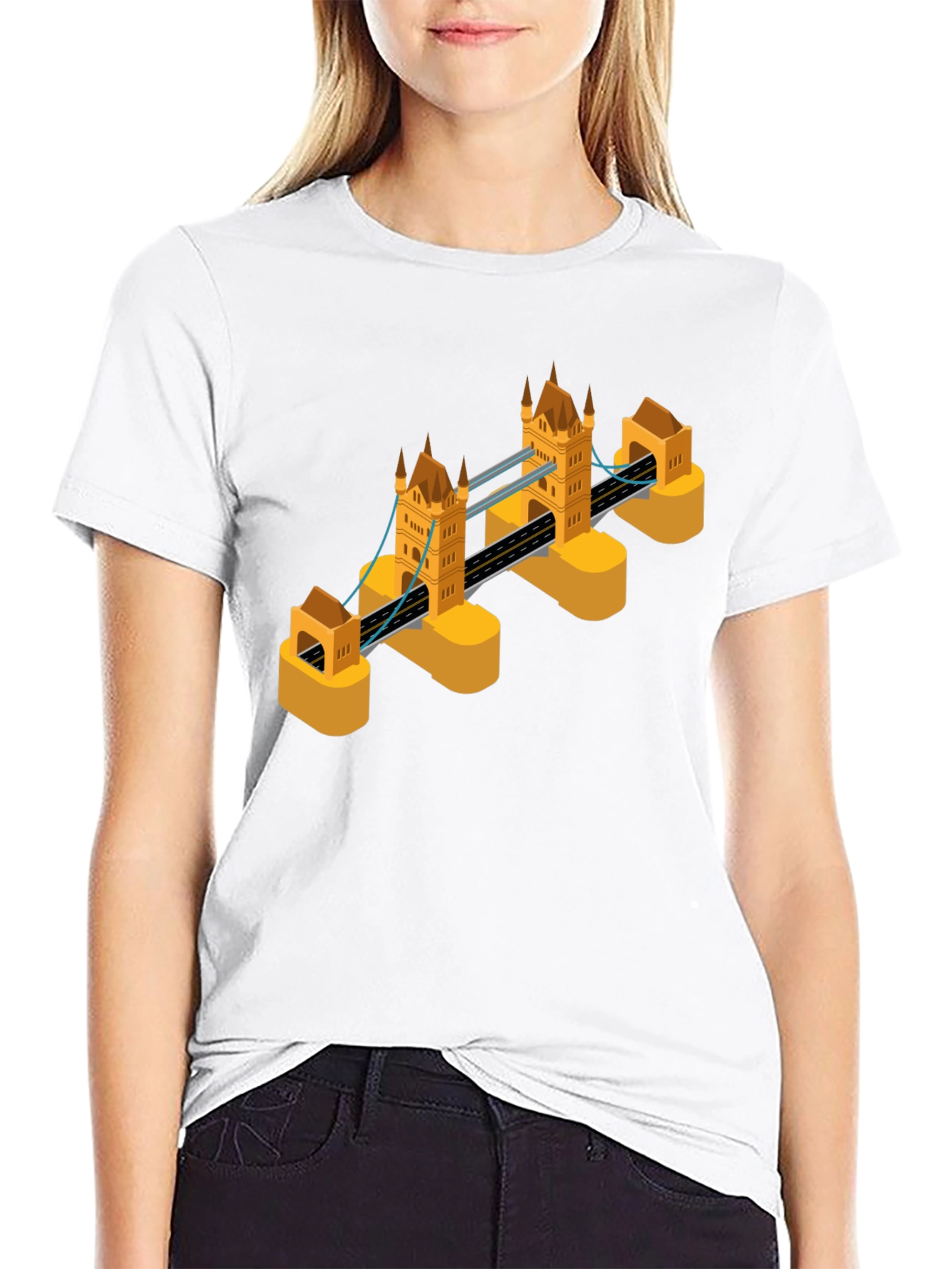 Tower Bridge Graphic Tee - Modern London Souvenir Shirt