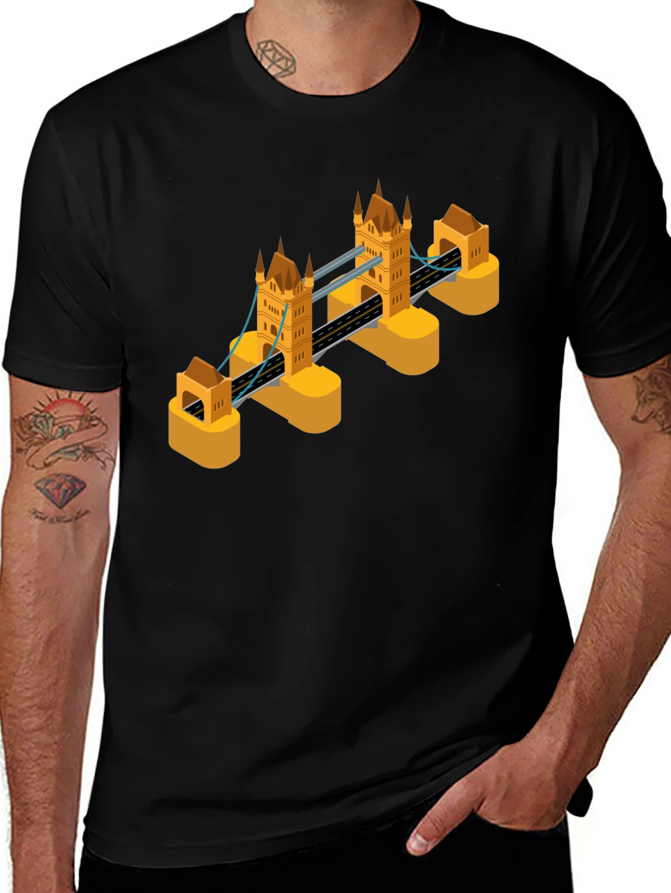 Tower Bridge Graphic Tee - Modern London Souvenir Shirt